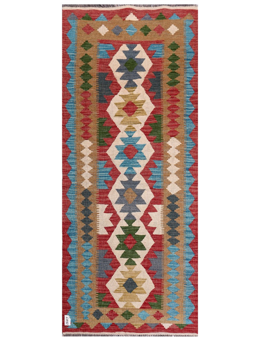 Maimana Afghanistan Kilim Rug - 203 x85 cm
