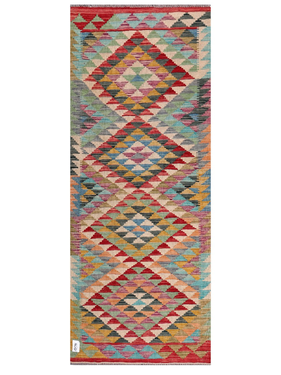 Maimana Afghanistan Kilim Rug - 197 x79 cm