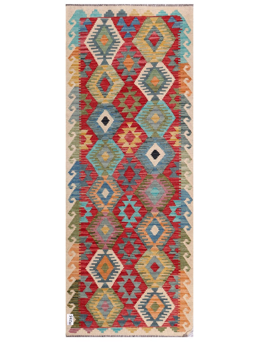 Maimana Afghanistan Kilim Rug - 198 x78 cm