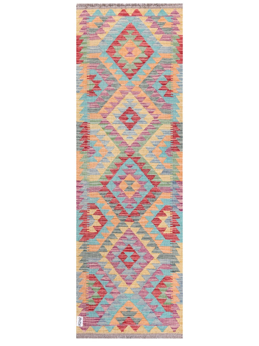 Maimana Afghanistan Kilim Rug - 207 x68 cm