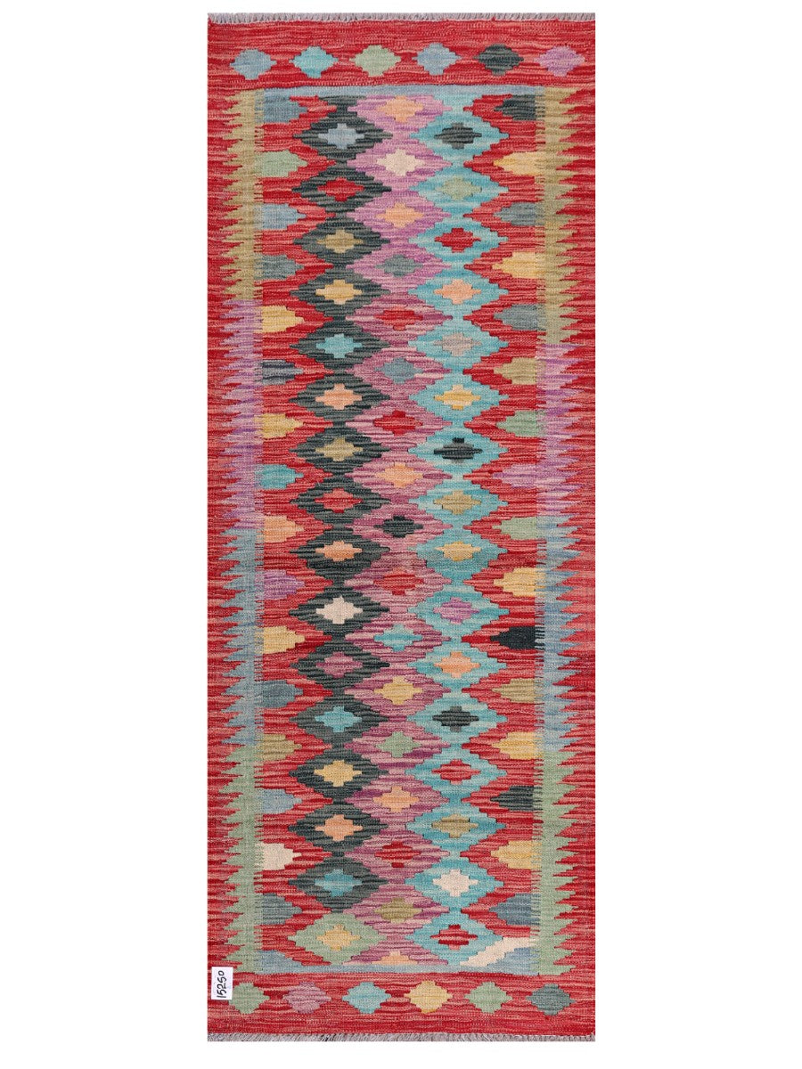 Maimana Afghanistan Kilim Rug - 194 x75 cm