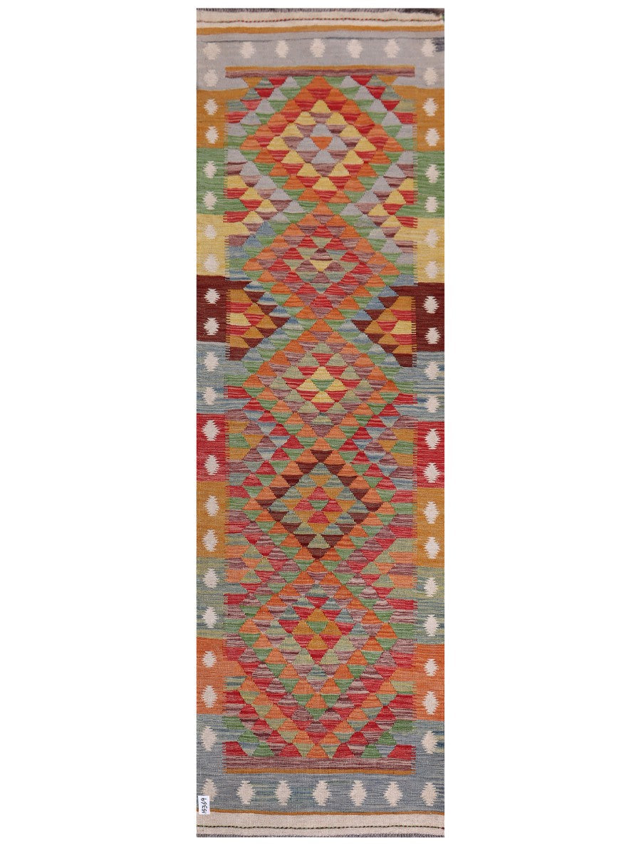 Maimana Afghanistan Kilim Runner - 292 x 89 cm