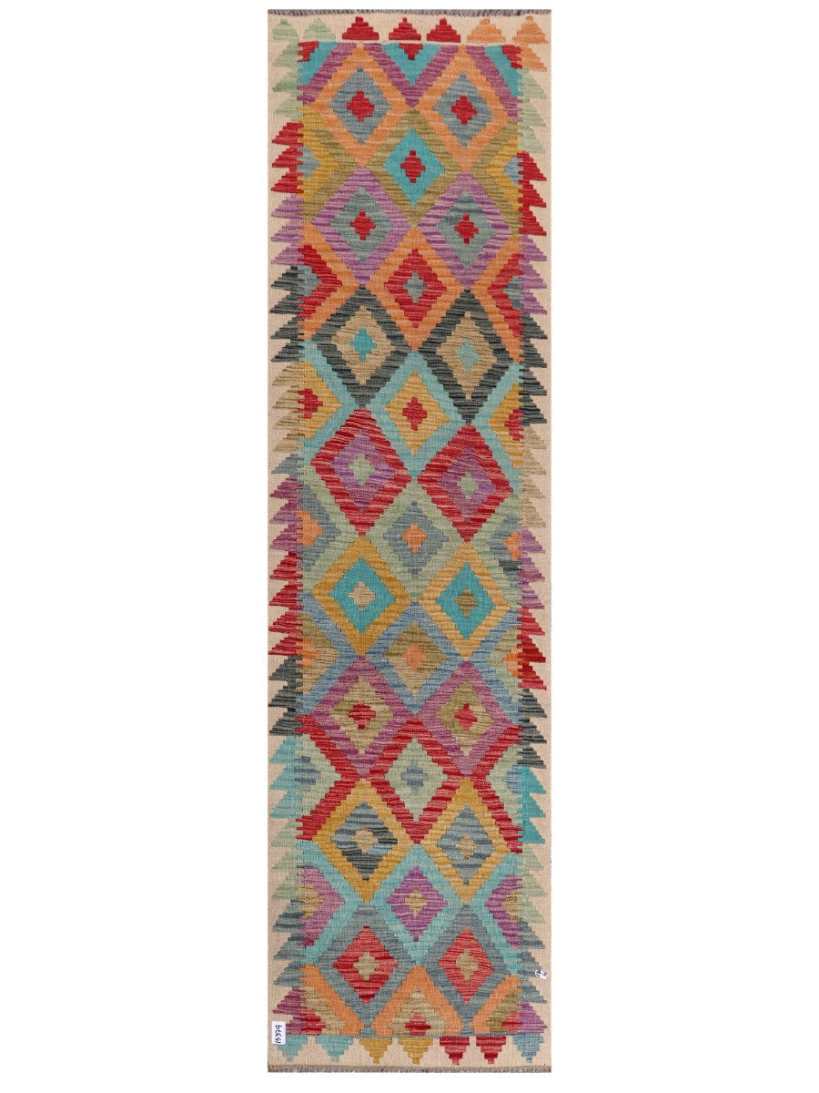 Maimana Afghanistan Kilim Runner - 294 x 80 cm