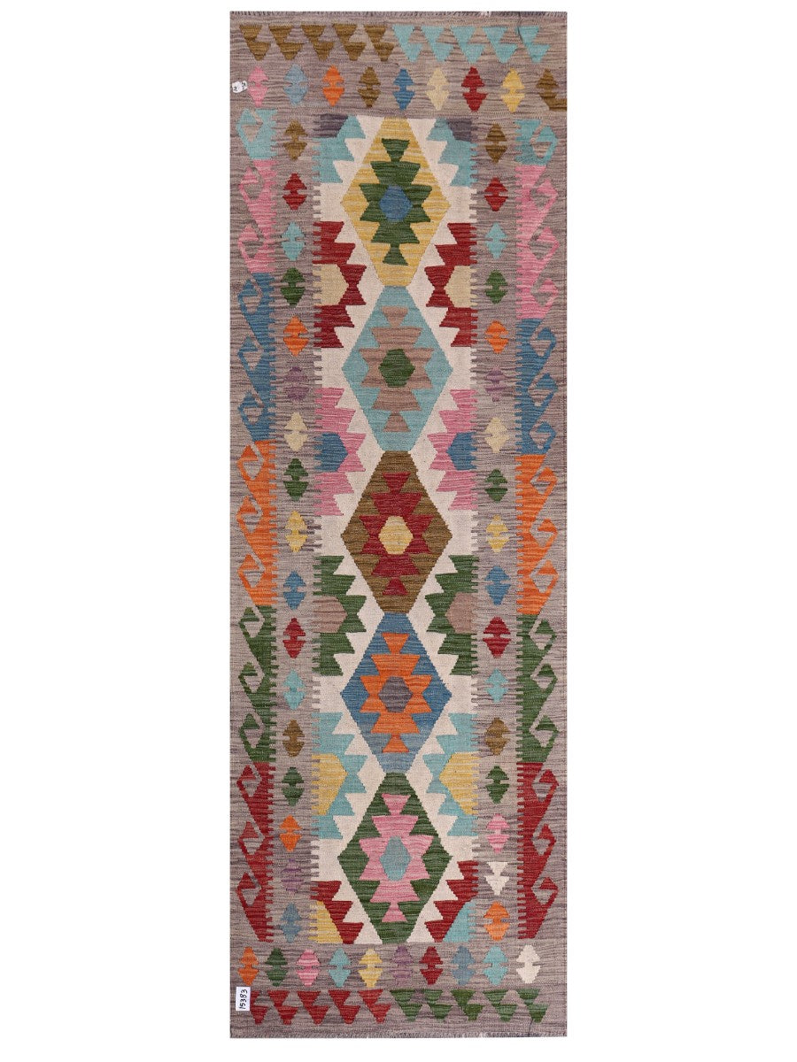 Maimana Afghanistan Kilim Runner - 260 x 87 cm