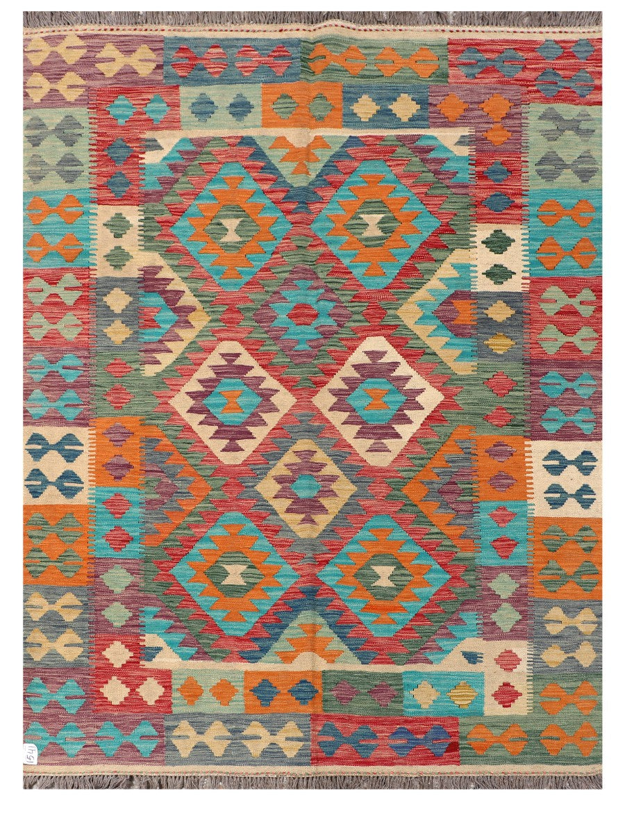 Maimana Afghanistan Kilim Rug - 204 x152 cm