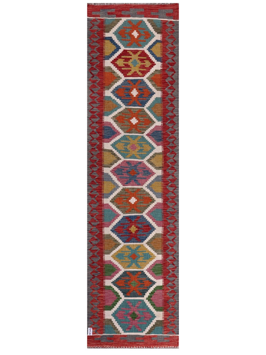 Maimana Afghanistan Kilim Runner - 292 x 79 cm