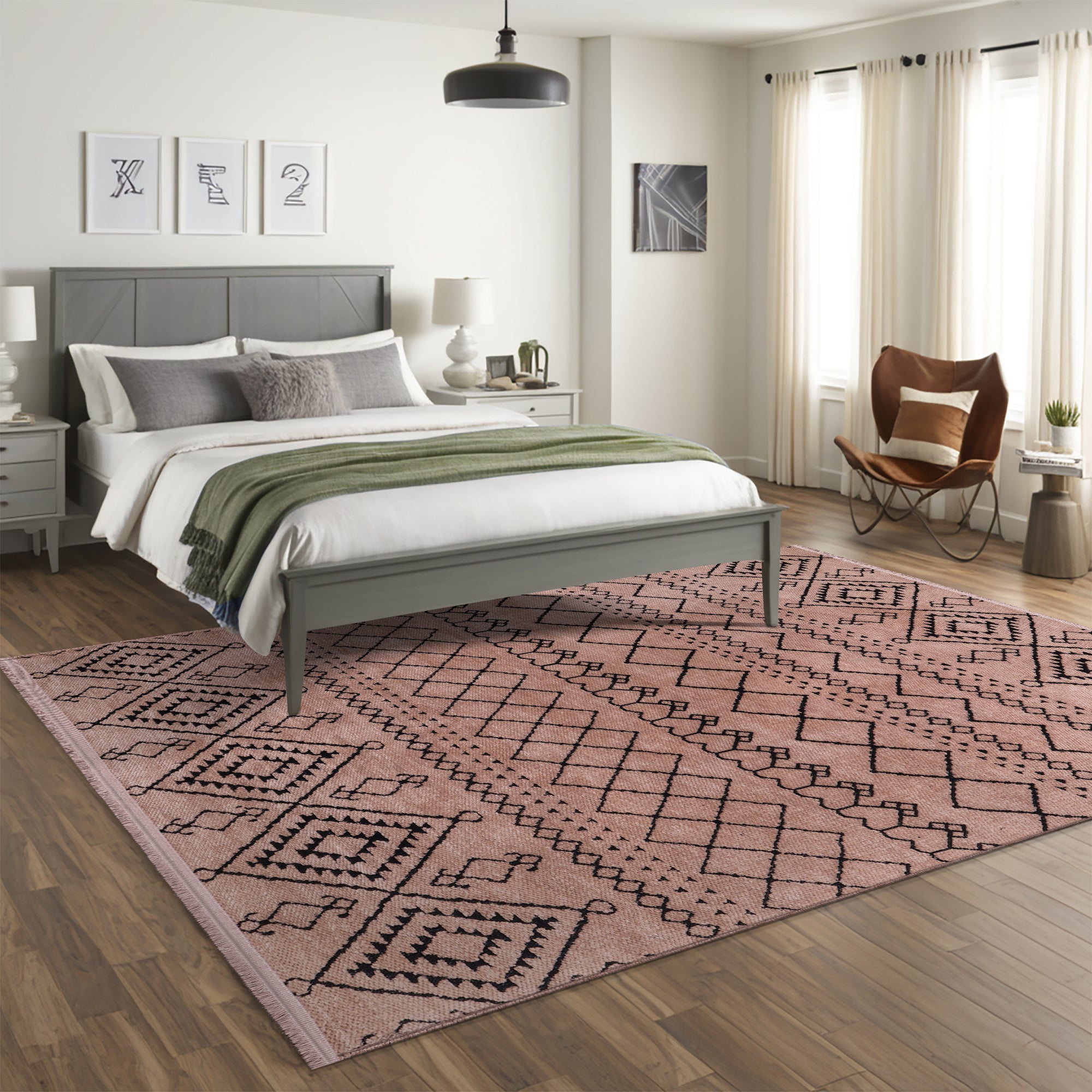 Netline Home Machine Washable Rug RW1801 – BROWN Soft Chenille
