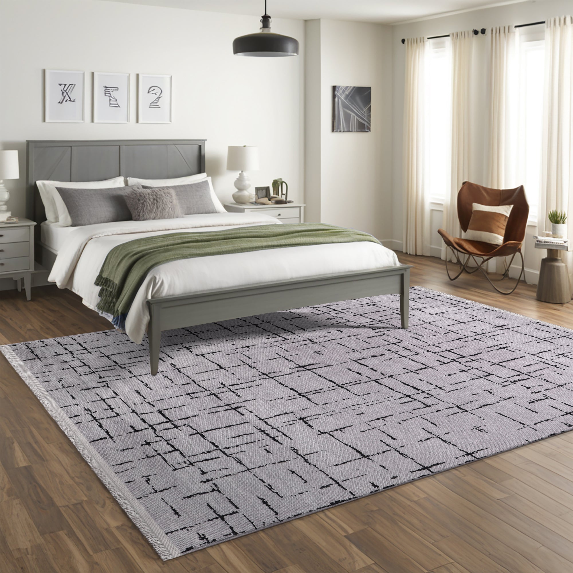 Netline Home Machine Washable Rug NT201 – GRAY Soft Chenille