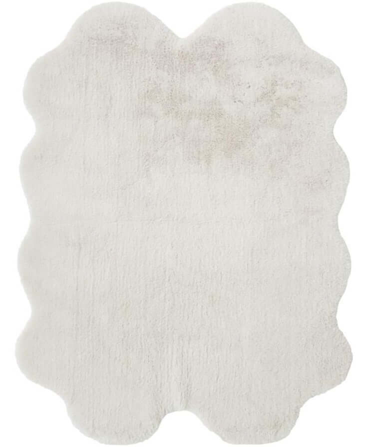 Luxury White Faux Fur Rug