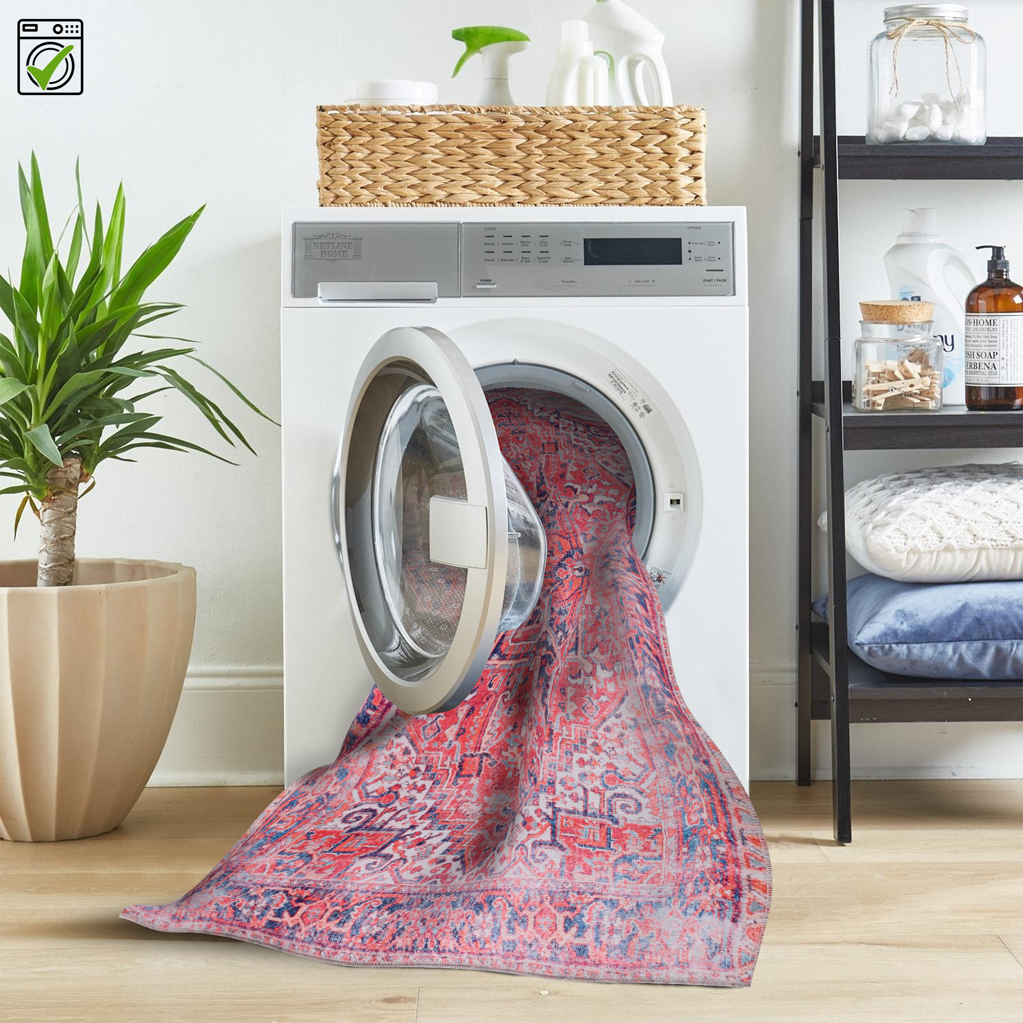 Netline Home Rugs Depot Traditional Medallion Washable Rug Design NL1001