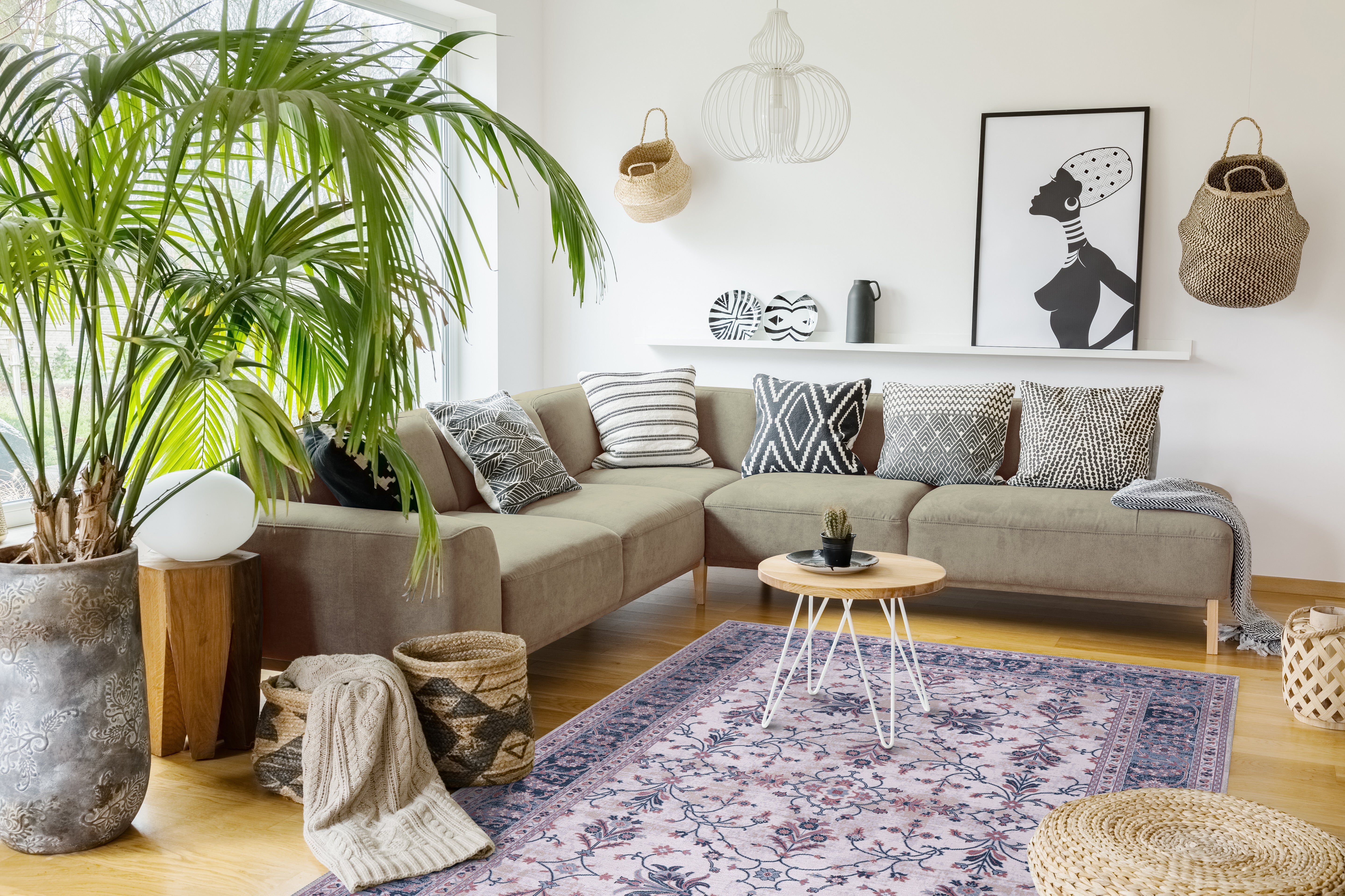 Netline Home Rugs Depot Kilim Red Medallion Washable Rug Design LD0015