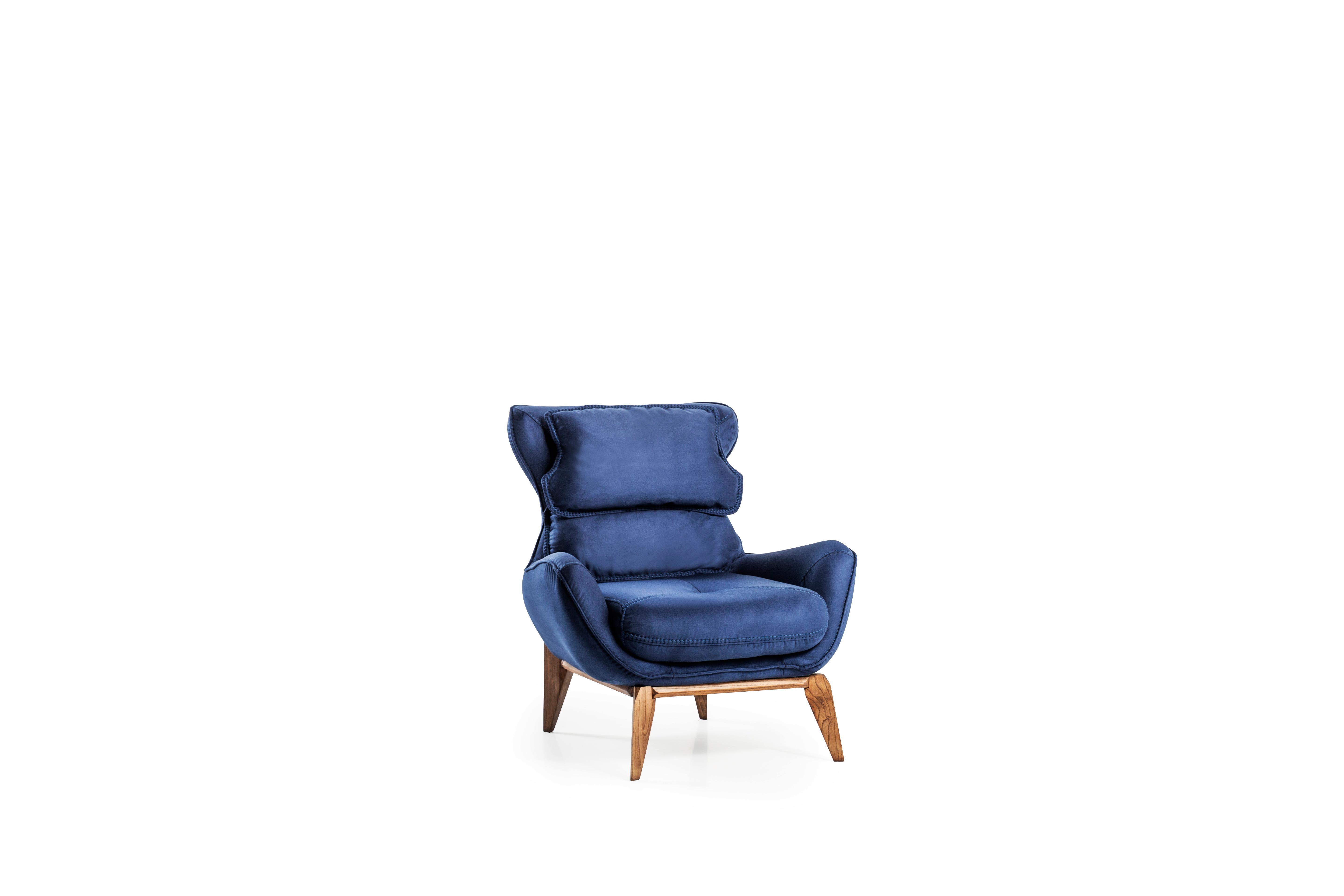 Netline Home Interior Maserati armchair with plush fabric and stylish design, perfect for comfortable accent seating in living rooms.