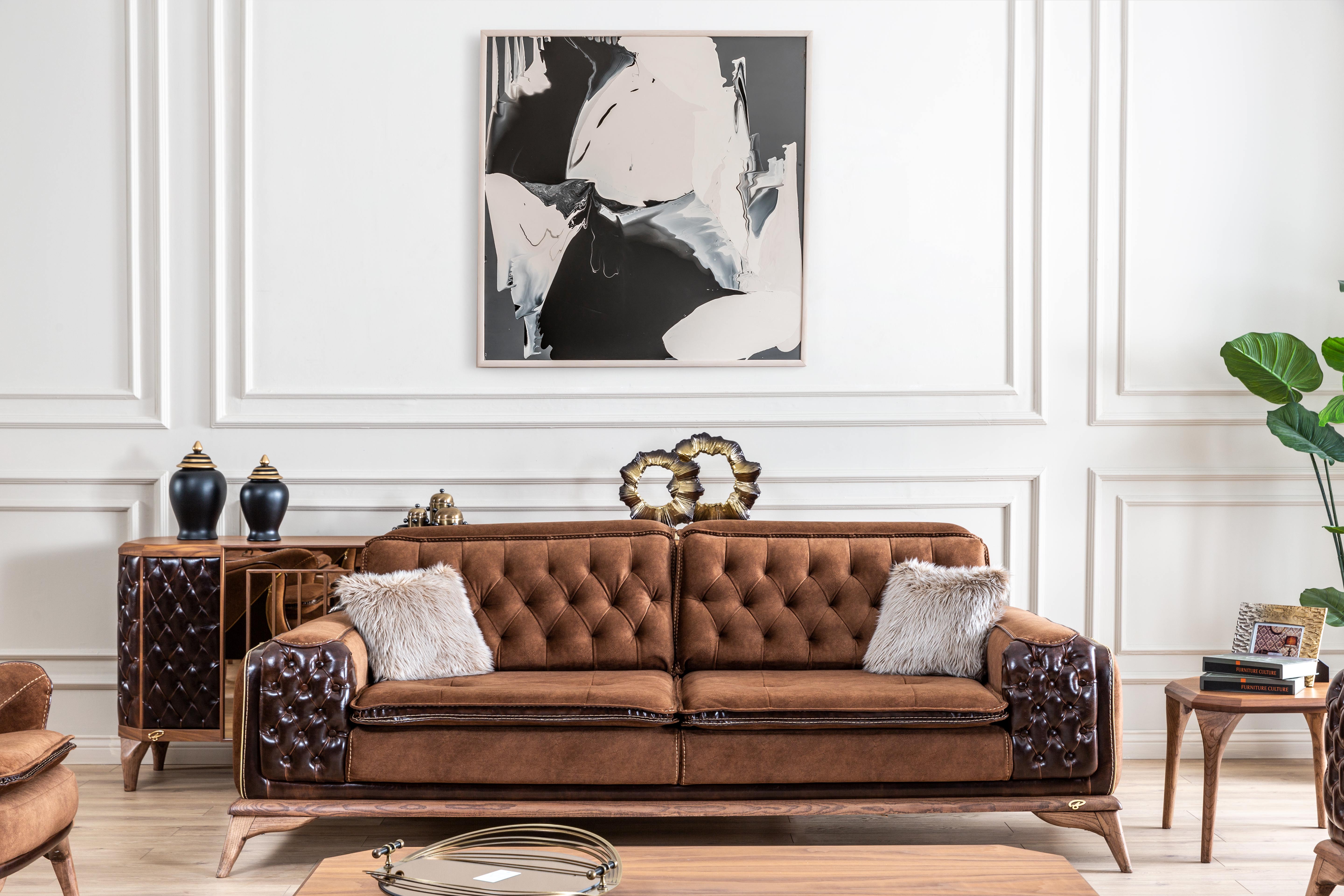 Netline Home Interior Lotus 3 Seater Sofa with plush cushions and modern design, perfect for stylish everyday living.