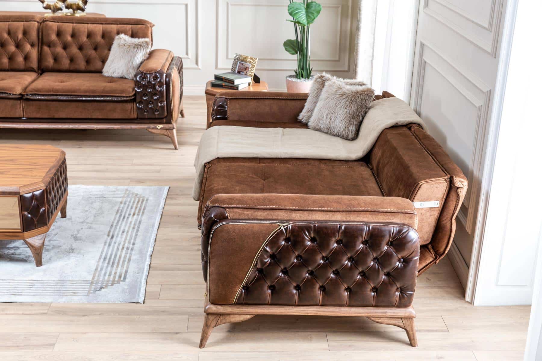 Modern Lotus sofa set by Netline Home Interior featuring plush cushions and sleek design for stylish living room comfort.