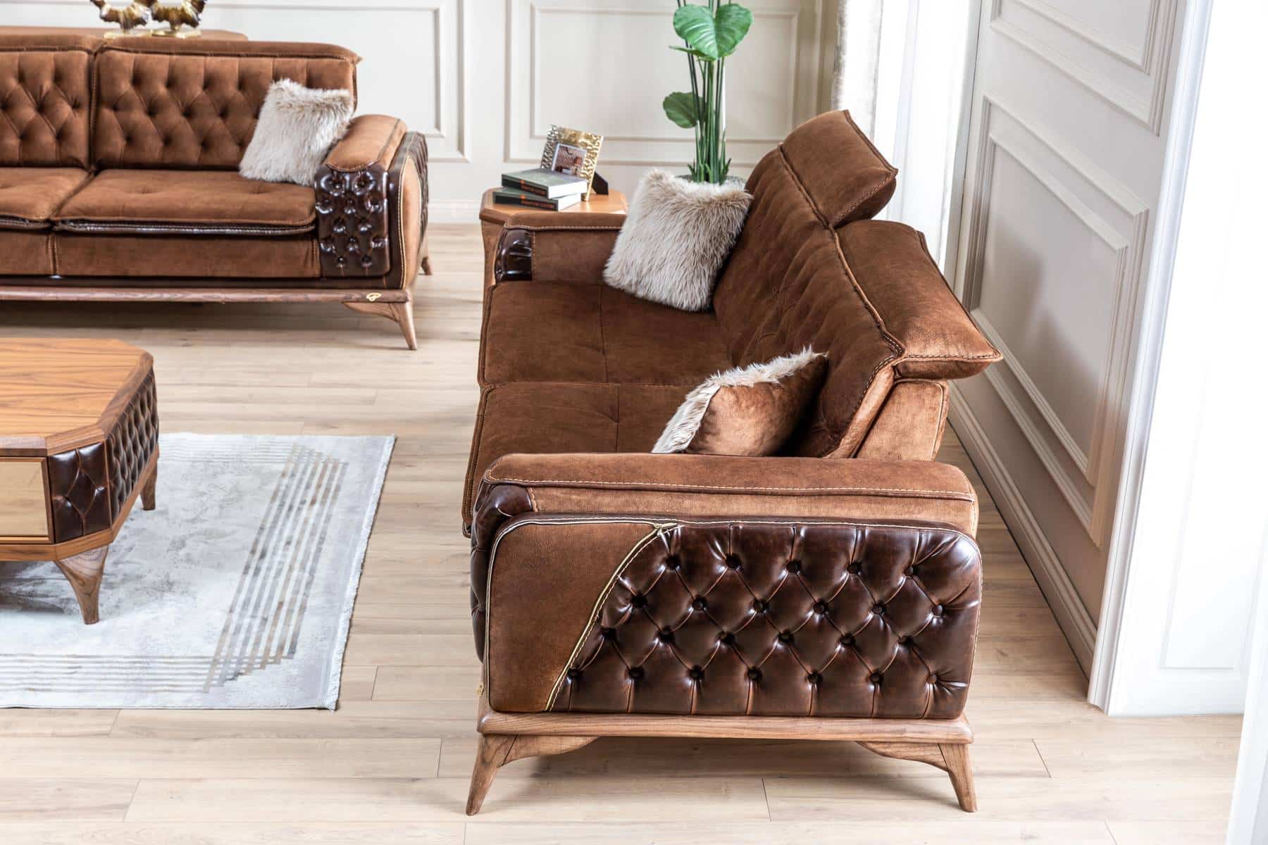 Modern Lotus Sofa Set by Netline Home Interior in a stylish living room with plush cushions and sleek design.