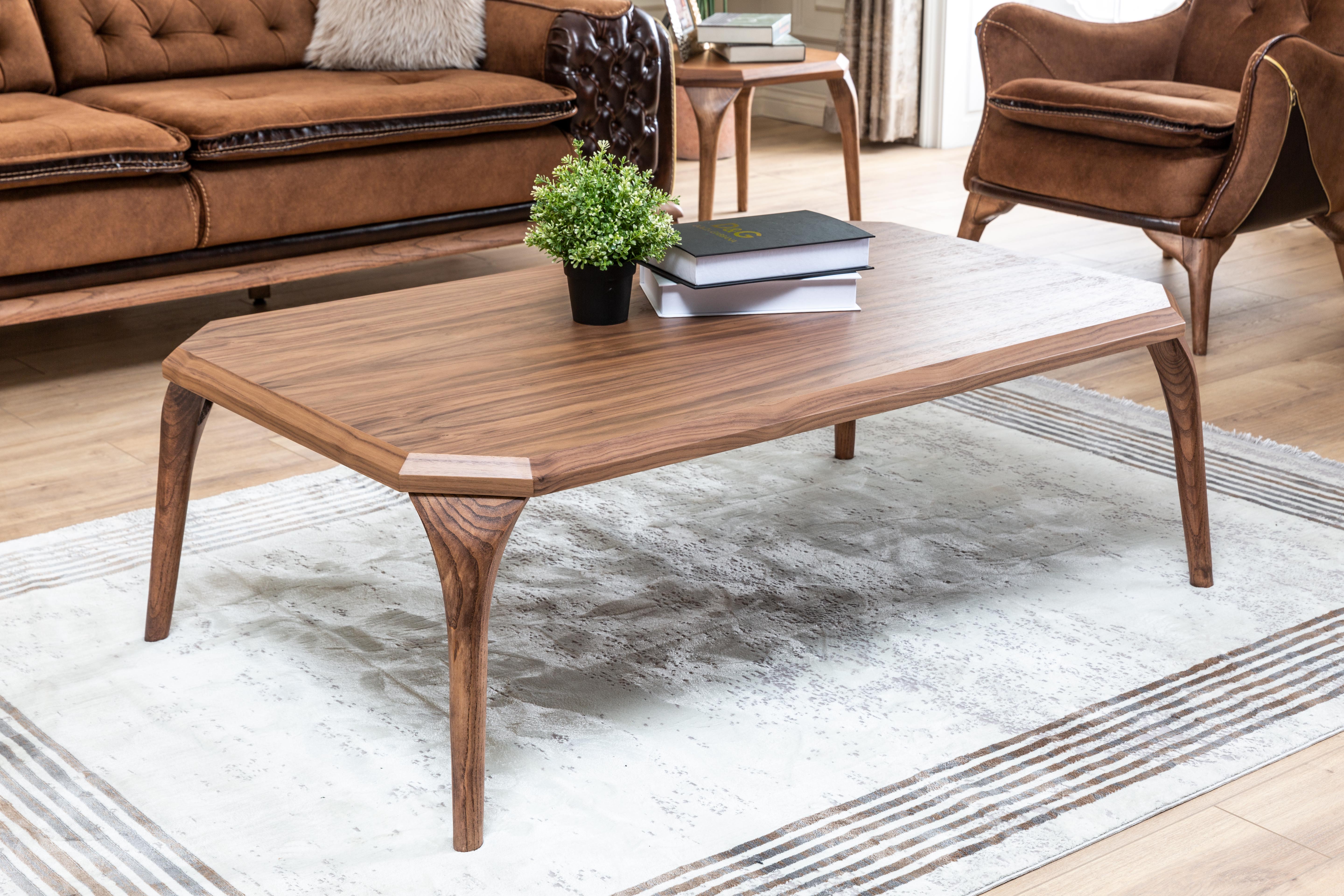 Netline Home Interior Lotus coffee table and mini table set with modern design, featuring sleek surfaces and stylish living room accents.