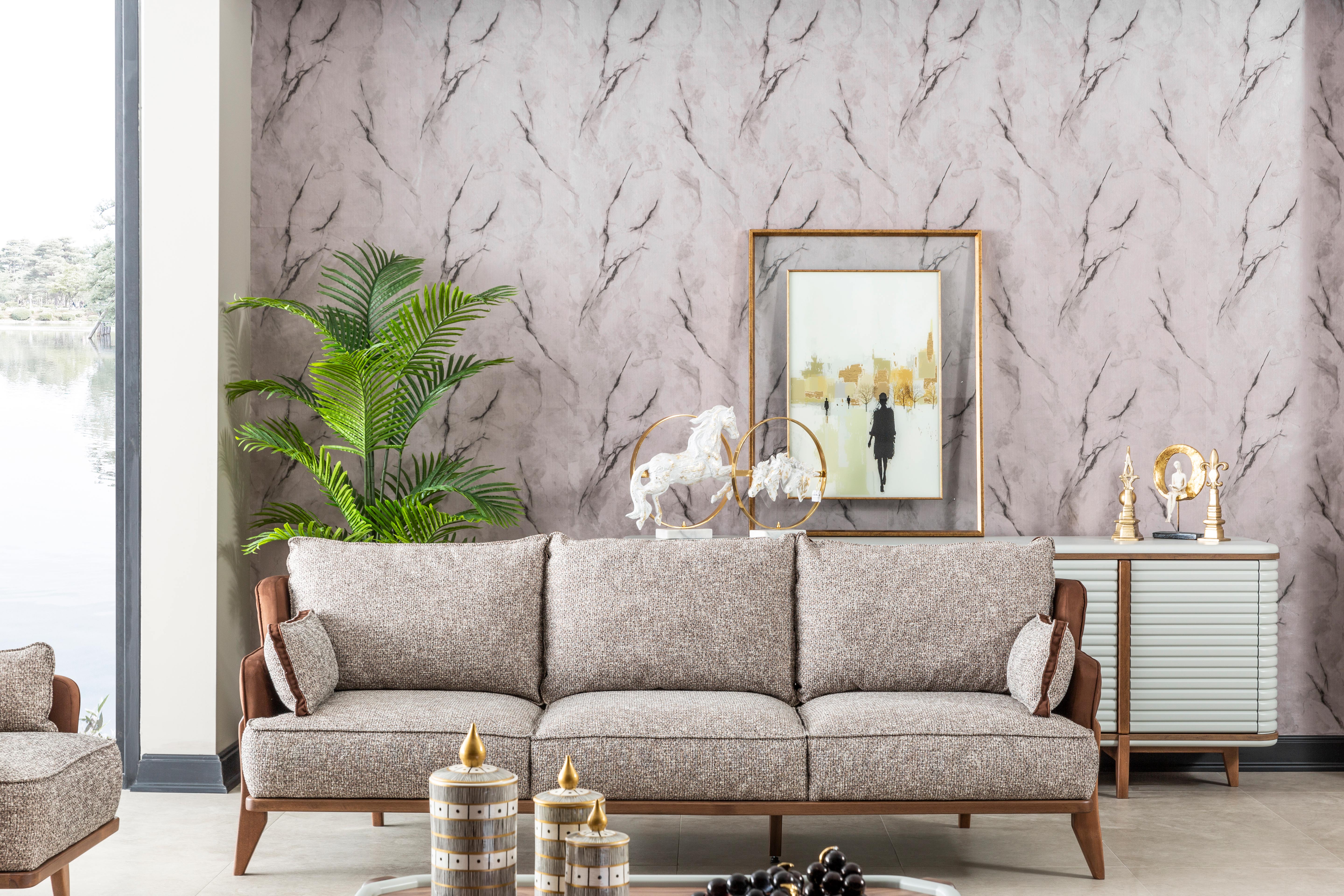 Netline Home Interior Bentley 3 Seater Sofa with plush cushions and sleek design, ideal for stylish everyday living.