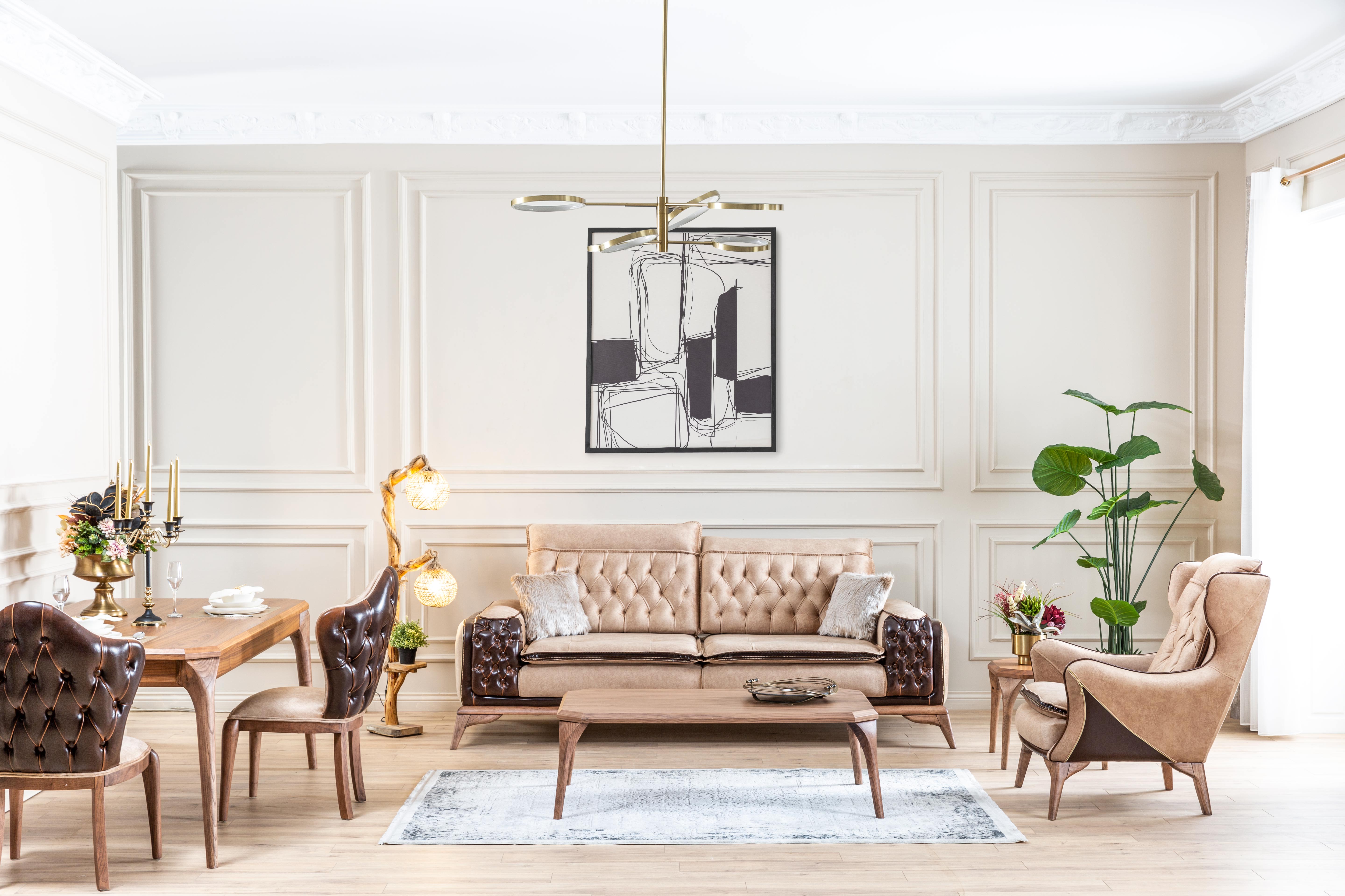Modern Lotus sofa set by Netline Home Interior, featuring plush cushions and sleek design for stylish living room comfort.