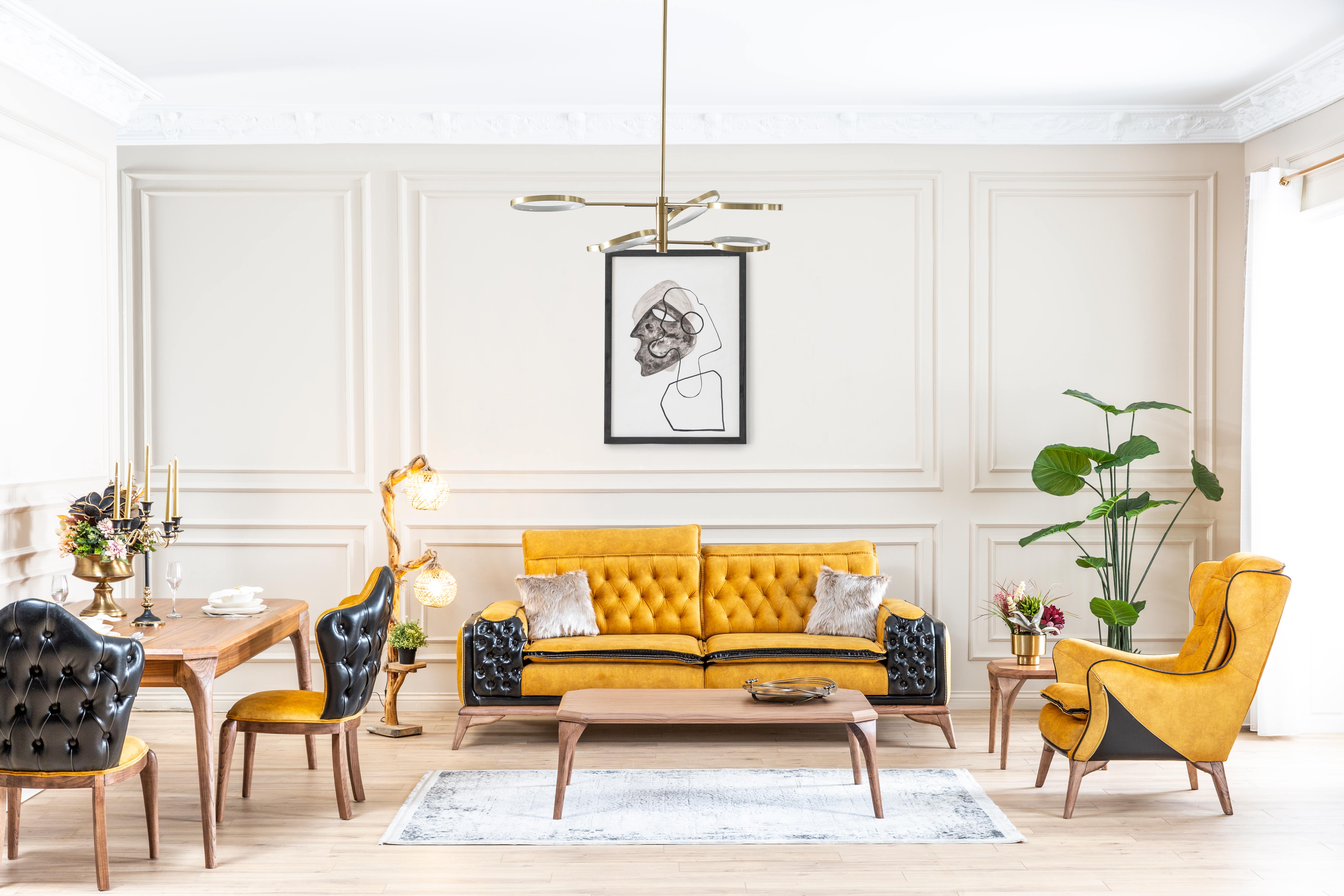 Modern Lotus sofa set by Netline Home Interior with plush cushions and sleek design, ideal for stylish living room seating.