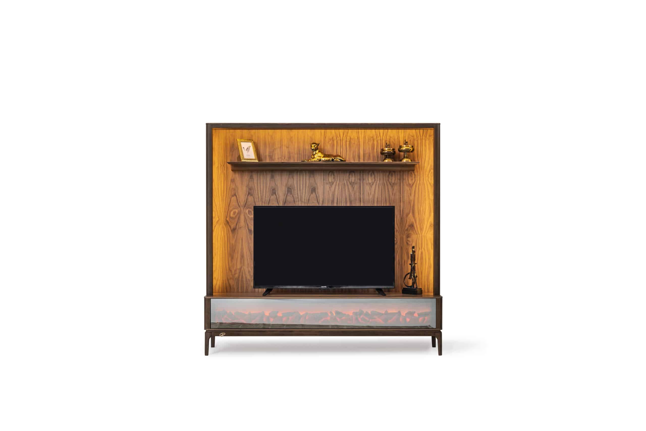 Contemporary Aston TV unit by Netline Home Interior with sleek media storage and modern design for living room organization.