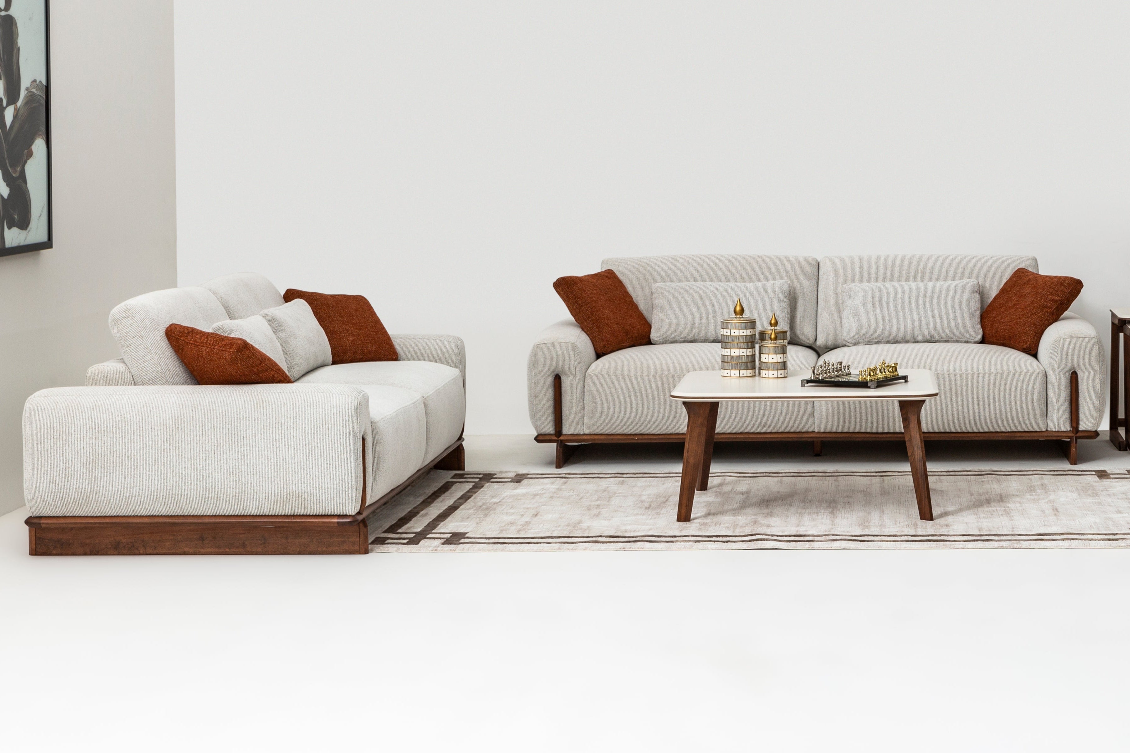 Netline Home Interior Cadillac 3 Seater Corner Sofa in a spacious lounge setting with plush cushions and modern design.