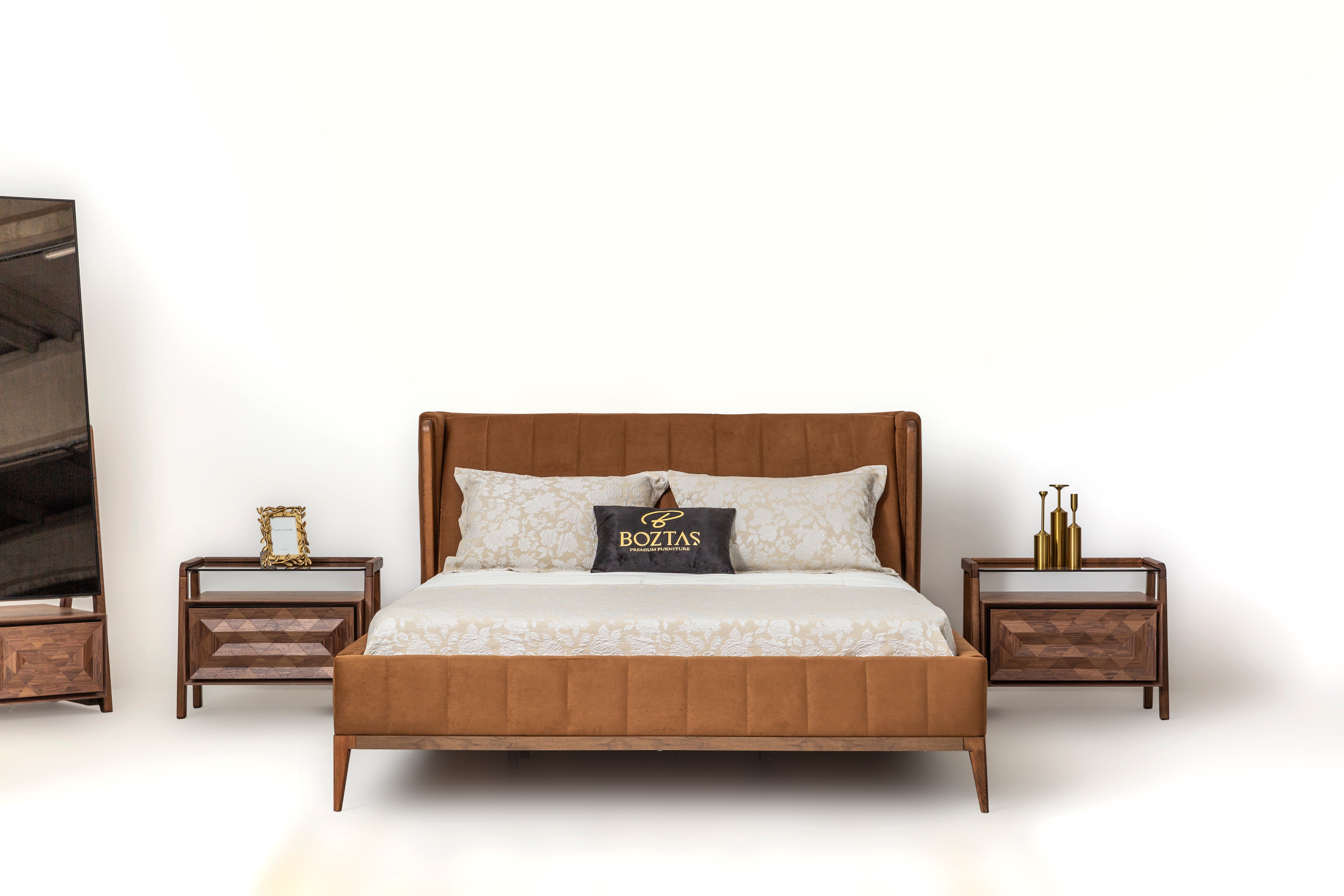 Modern Maserati bedroom set by Netline Home Interior featuring stylish bed, nightstands, and matching furniture for a complete bedroom look.