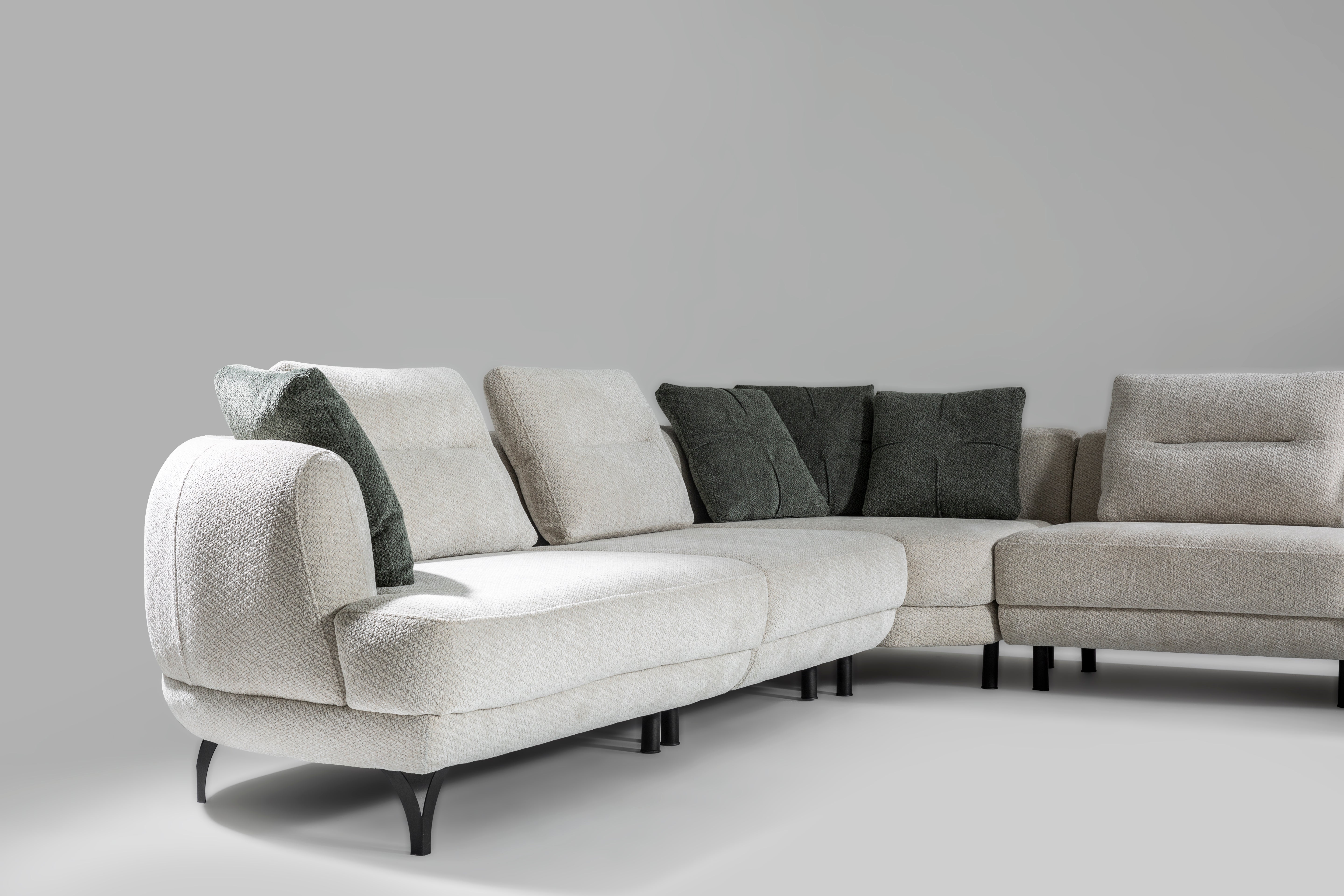 Oslo Corner Sofa by Netline Home Interior, spacious lounge corner sofa with plush cushions and modern design, perfect for living rooms.