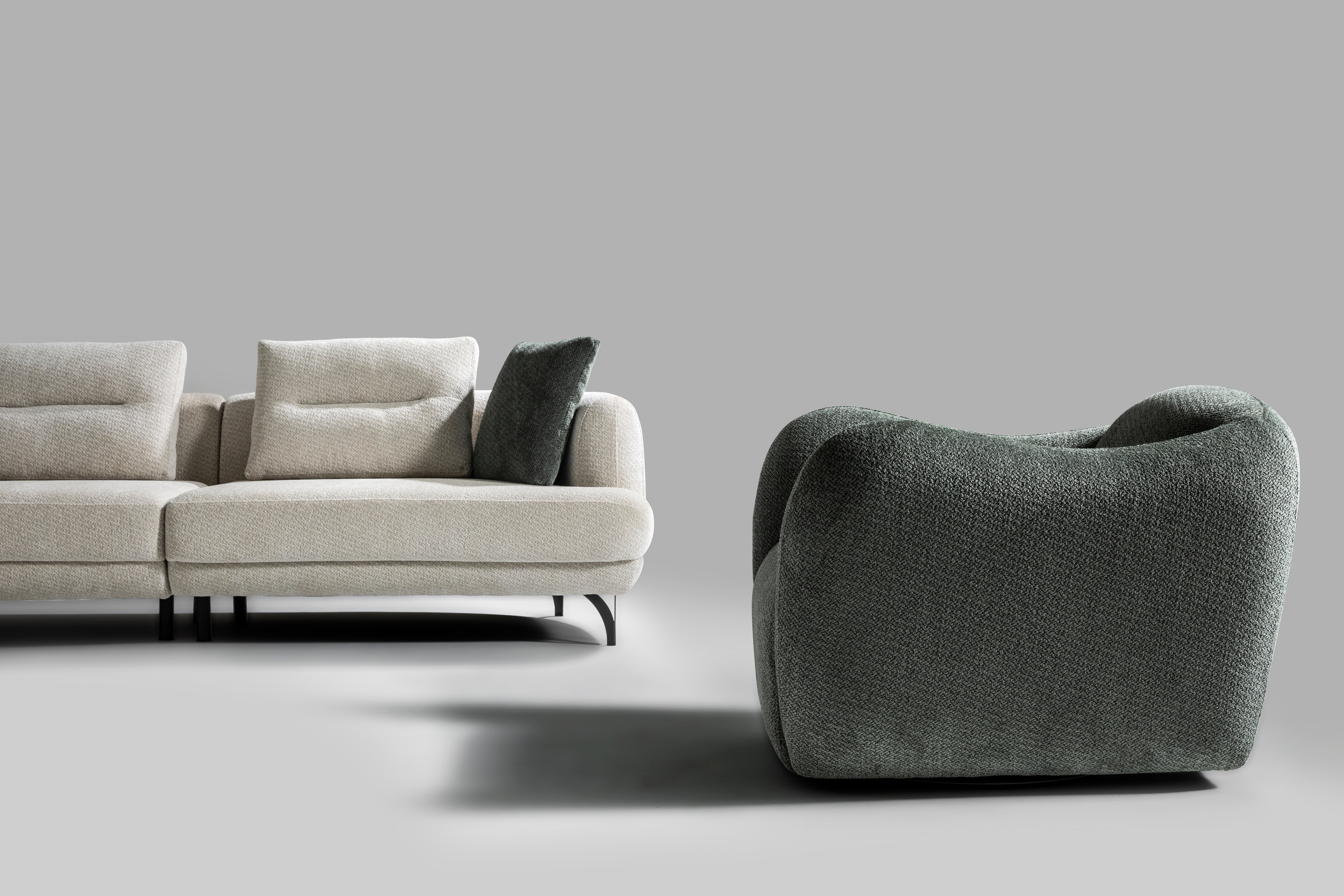 Spacious Oslo corner sofa by Netline Home Interior with plush cushions and modern design for comfortable lounge seating.