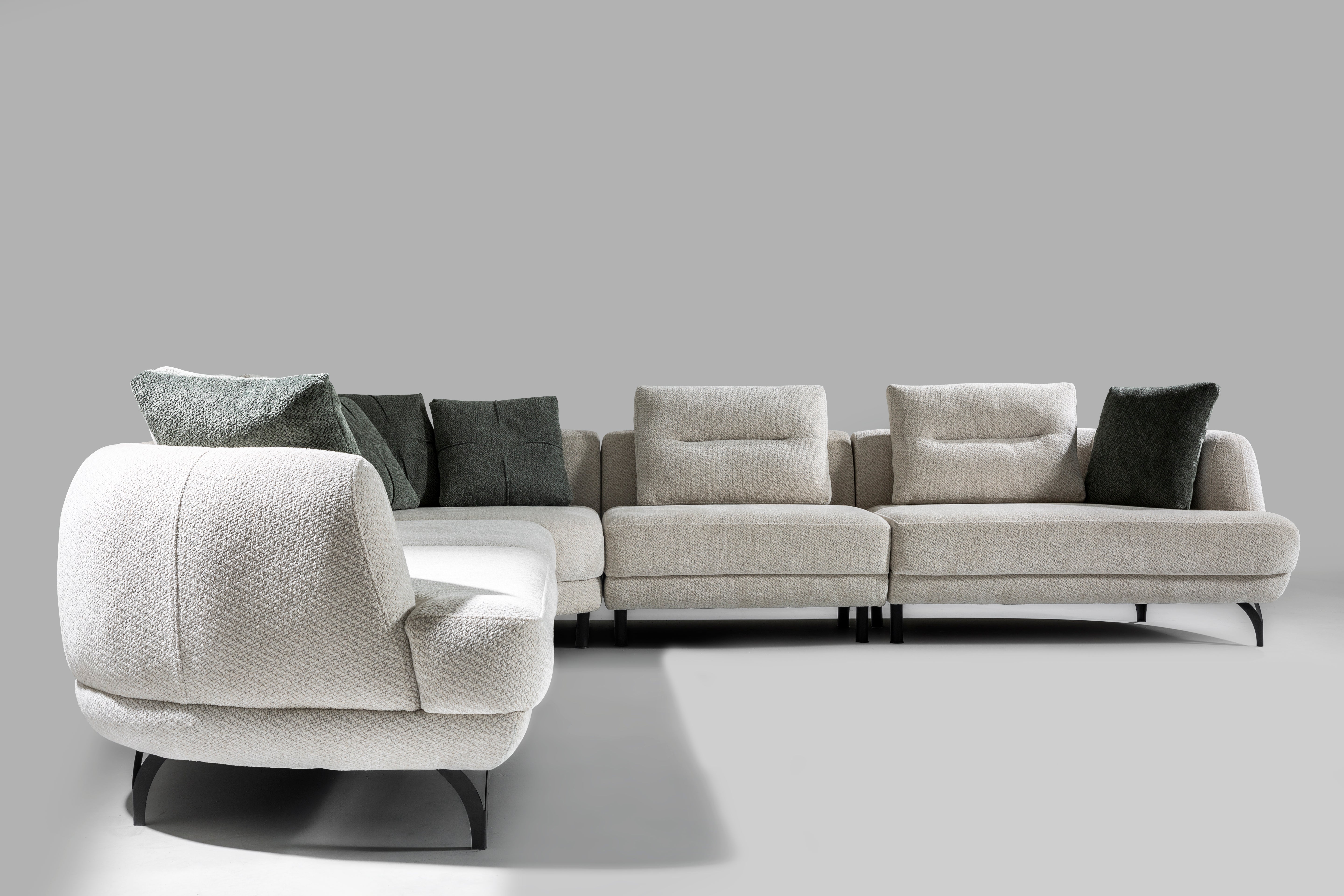 Netline Home Interior Oslo Corner Sofa with plush cushions and spacious design, perfect for modern lounge and living room seating.