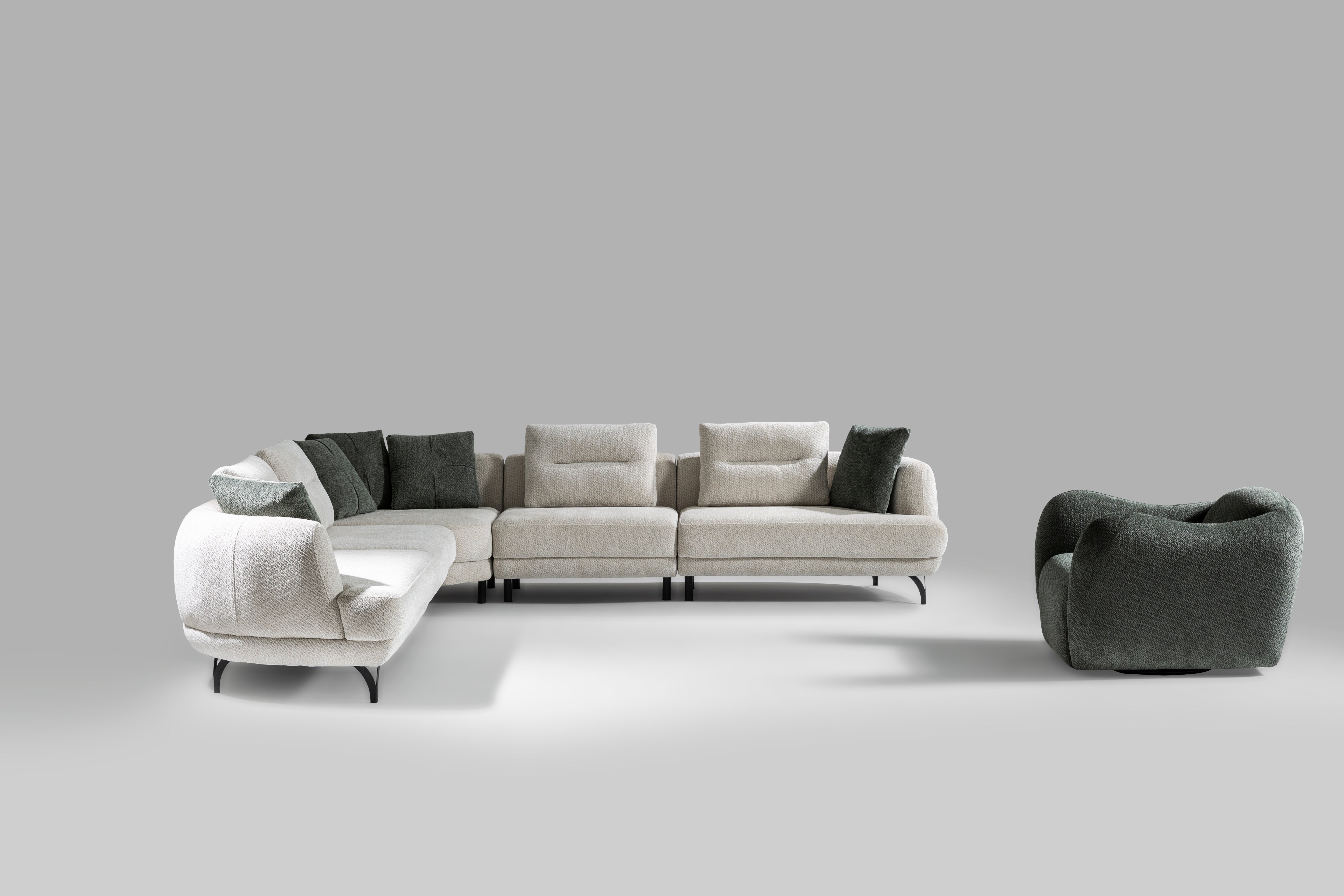 Oslo Corner Sofa by Netline Home Interior, spacious lounge sofa with plush cushions and modern design in a stylish living room setting.