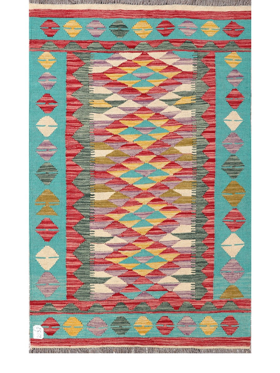 Maimana Afghanistan Kilim Rug - 147 x92 cm