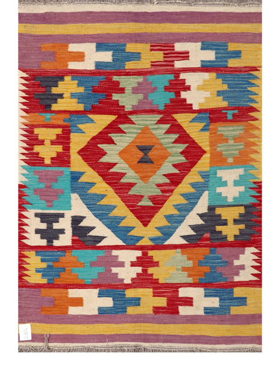 Maimana Afghanistan Kilim Rug - 145 x99 cm
