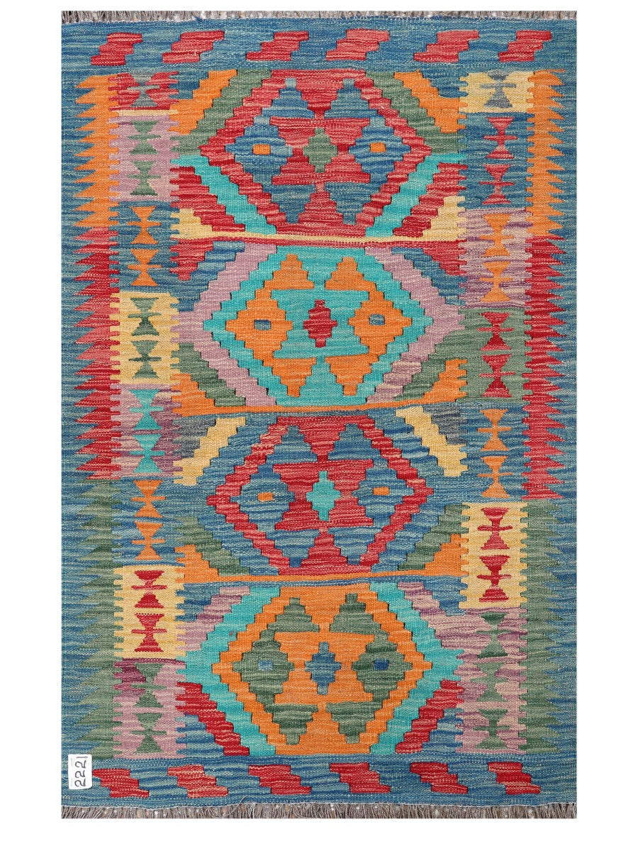 Maimana Afghanistan Kilim Rug - 130 x 83 cm