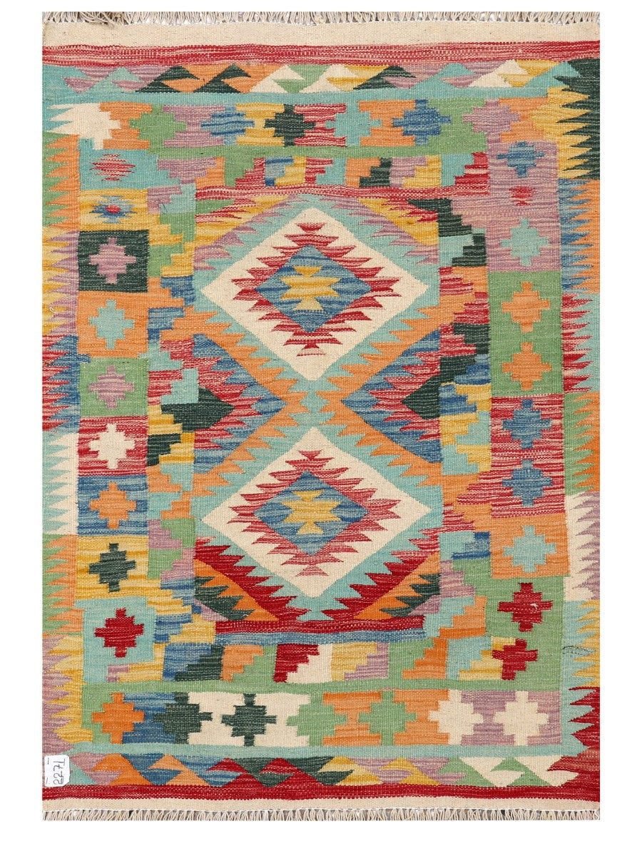 Maimana Afghanistan Kilim Rug - 145 x99 cm