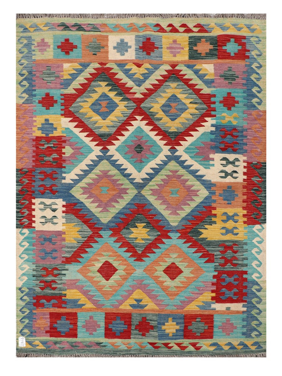 Maimana Afghanistan Kilim Rug - 206 x149 cm