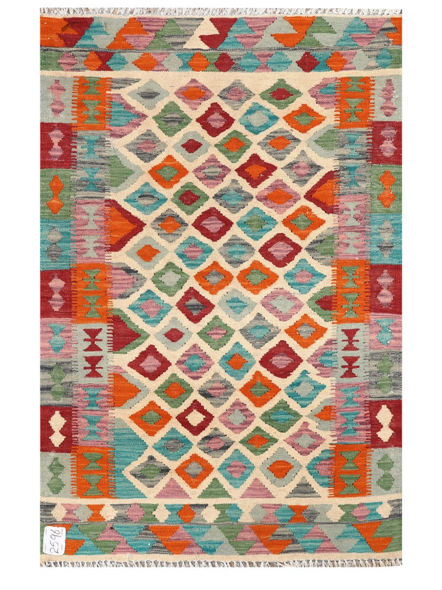 Maimana Afghanistan Kilim Rug - 122 x 79 cm
