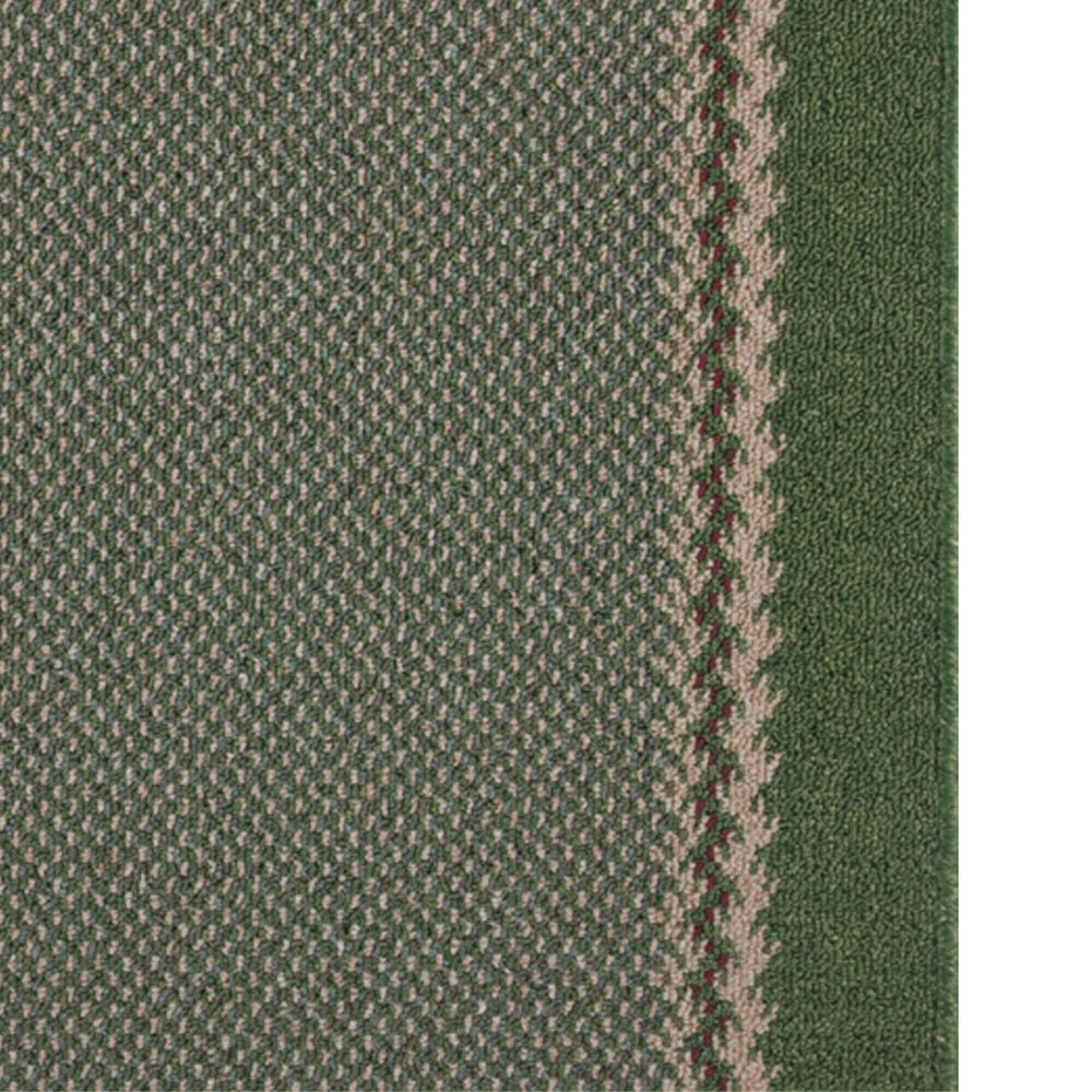 Washable Designer Bordered Green Rug – 116Gr