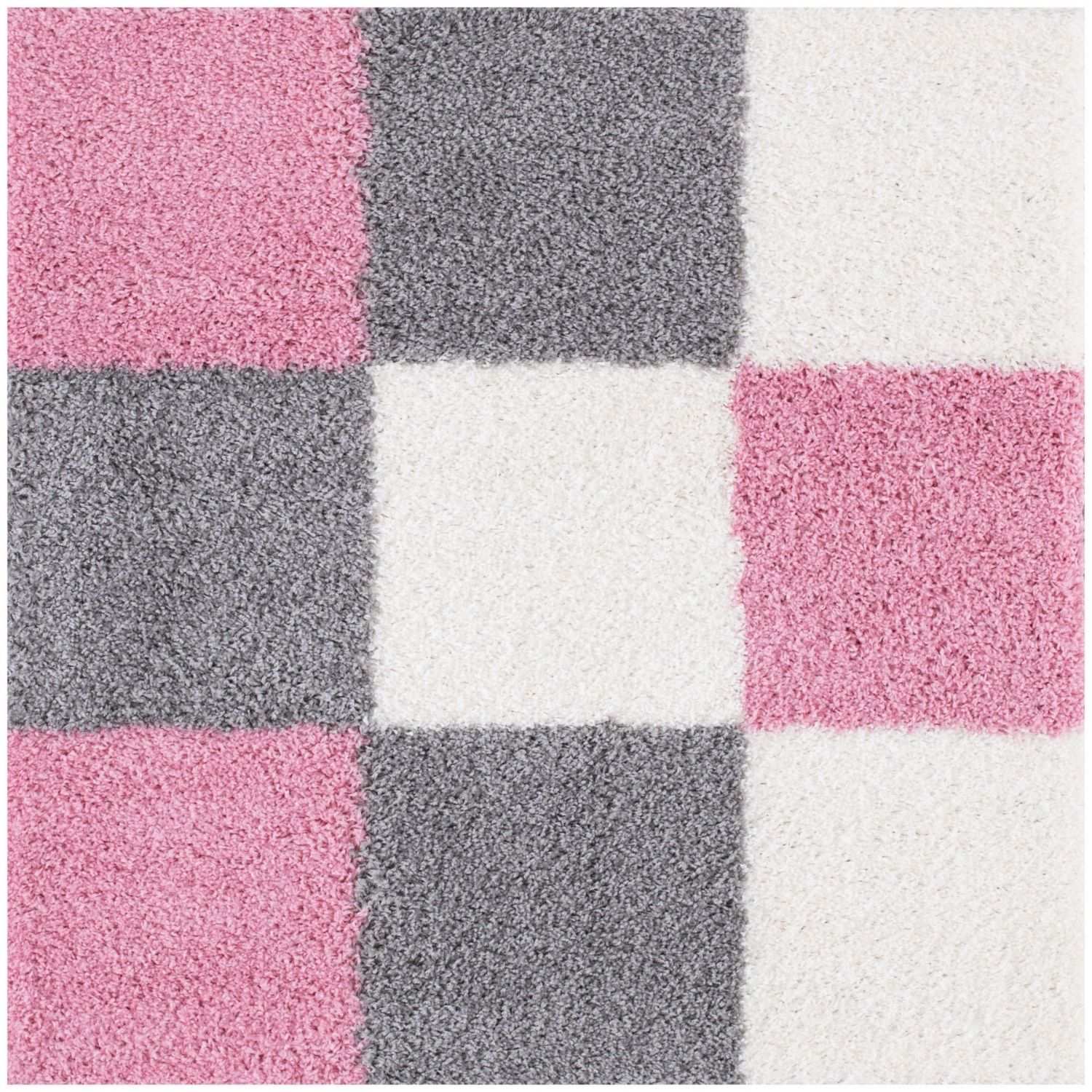 Myshaggy Geometric Pink Rug