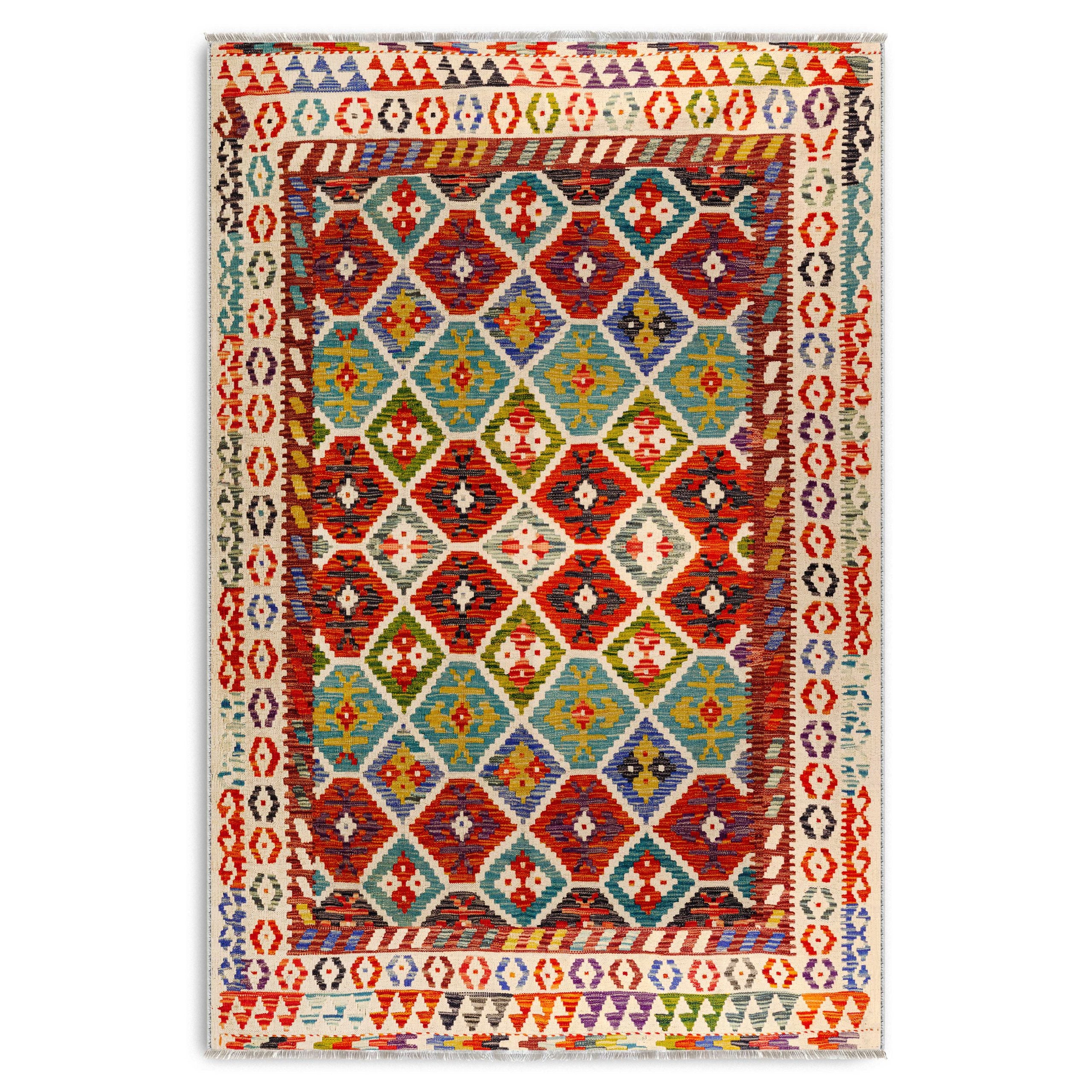 Netline Home Red Burgundy Ethnic Classic Vintage Machine Washable Chenille Rug Design 3019-01 - Hilltop Photoshoot - Netline Home