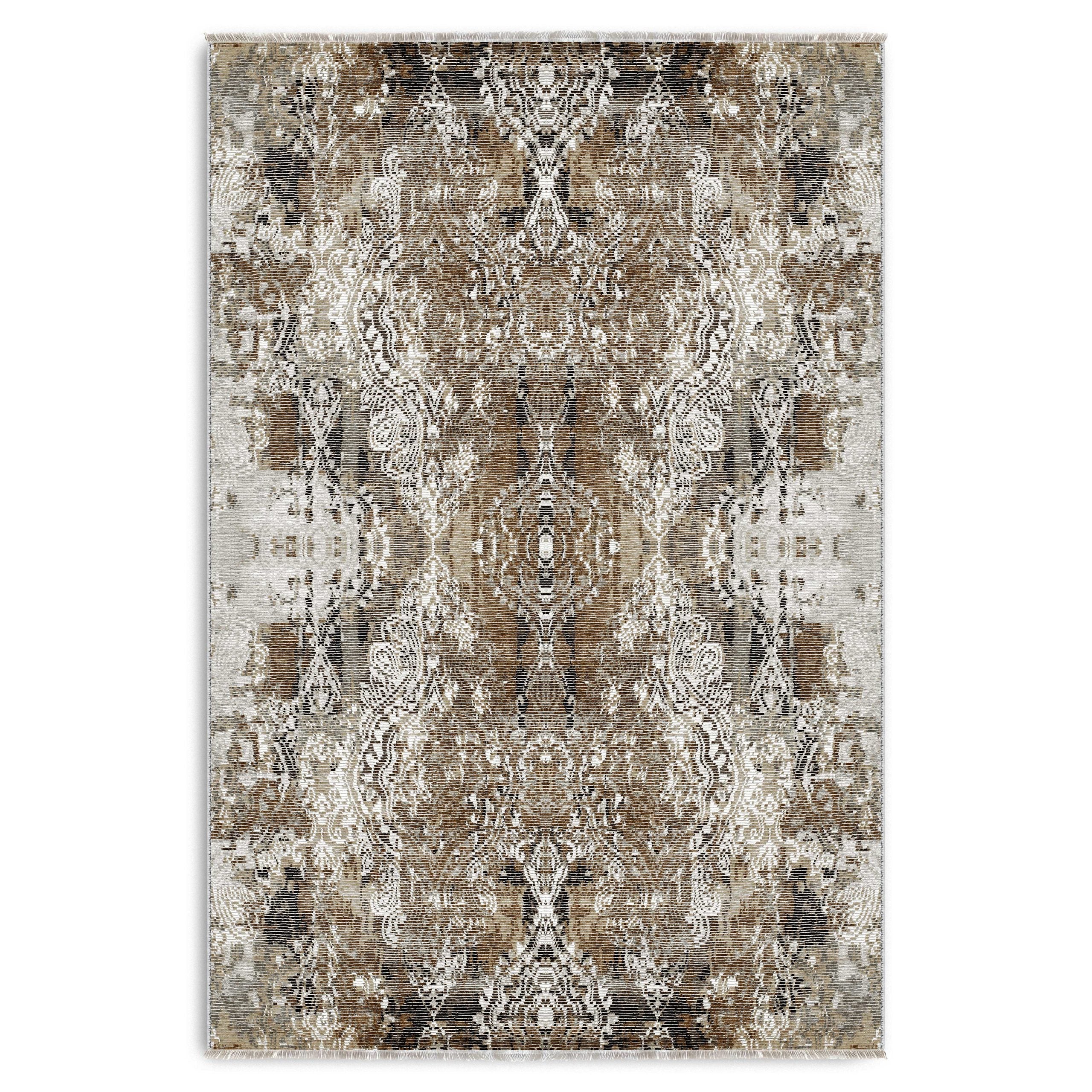 Netline Home Mink Brown Classic Vintage Machine Washable Chenille Rug Design 31-01 - Hilltop Photoshoot - Netline Home