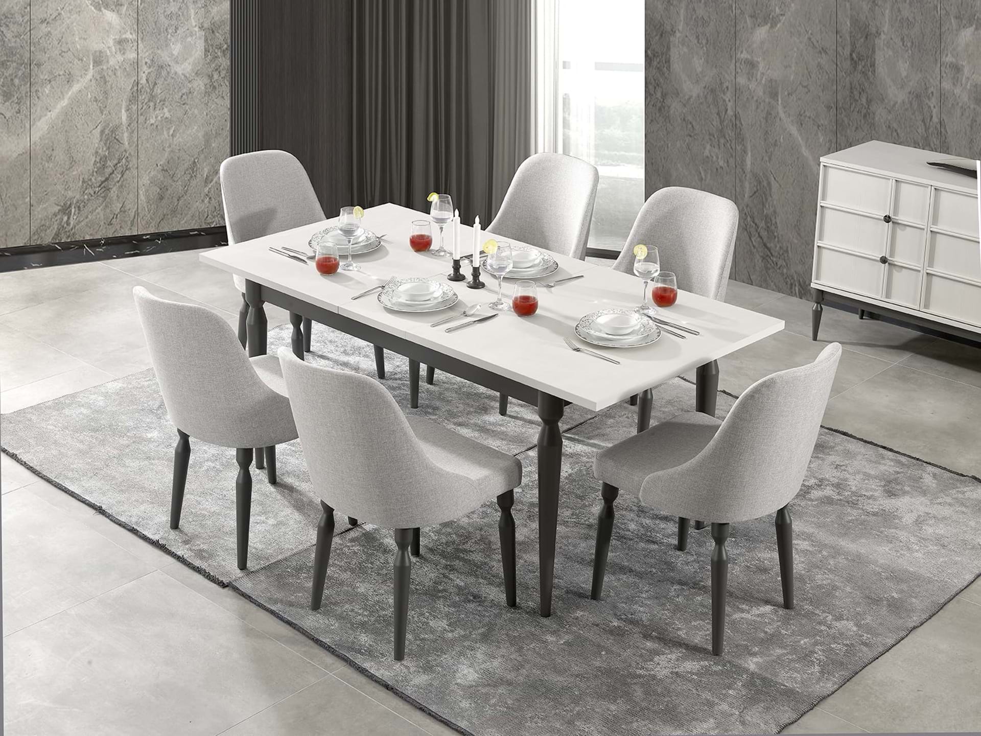 Lucas Dining Table and Chairs by Netline Interiors