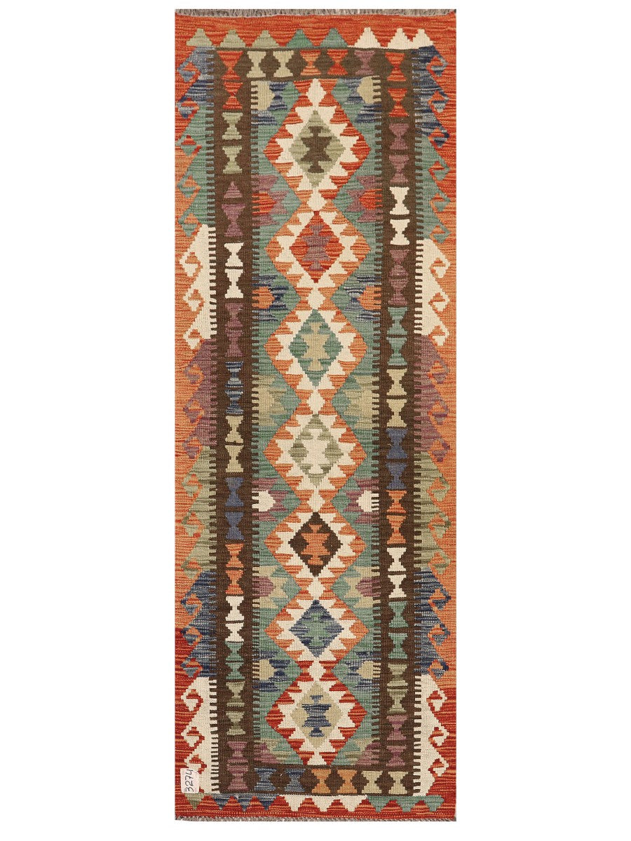 Maimana Afghanistan Kilim Rug - 197 x71 cm