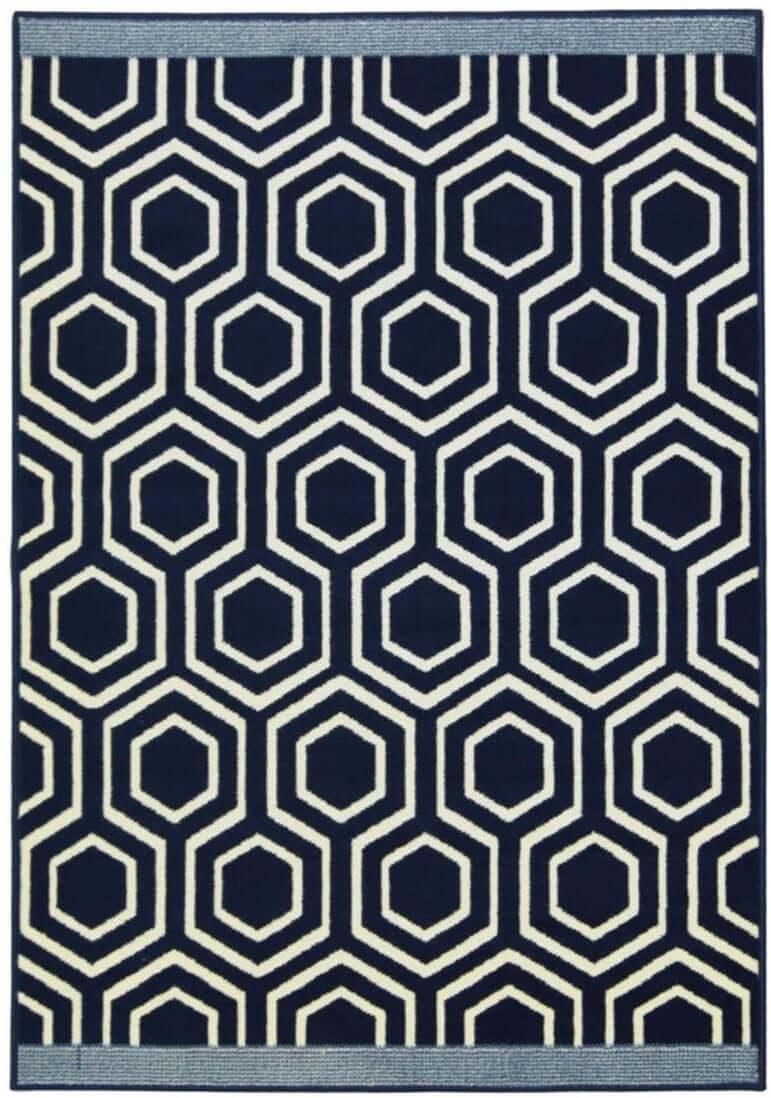 Maestro Honeycomb Navy Rug – 3035 X011