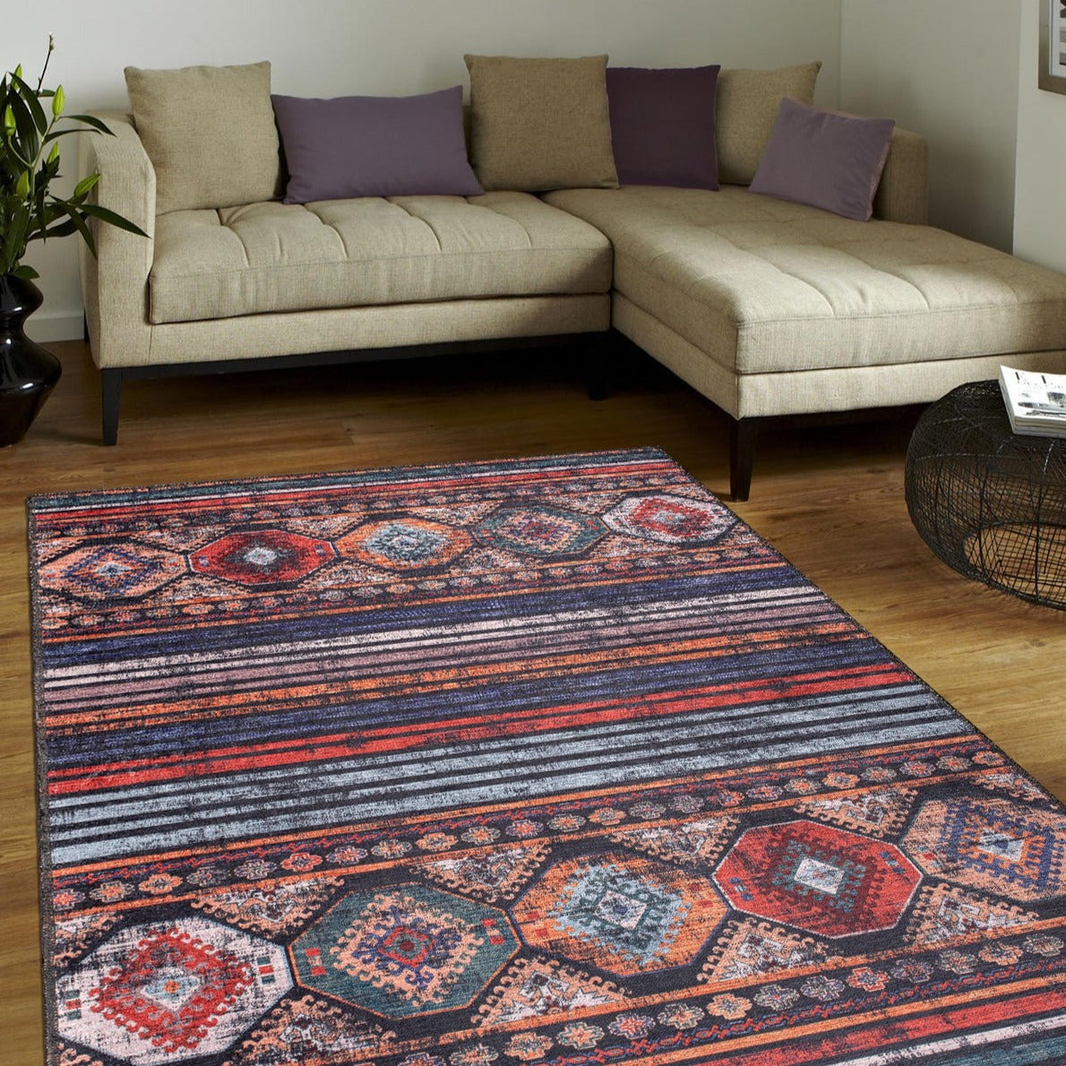 Washable Rugs Loomx 1336 Moroccan Design