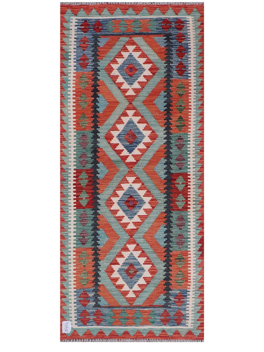 Maimana Afghanistan Kilim Rug - 184 x78 cm