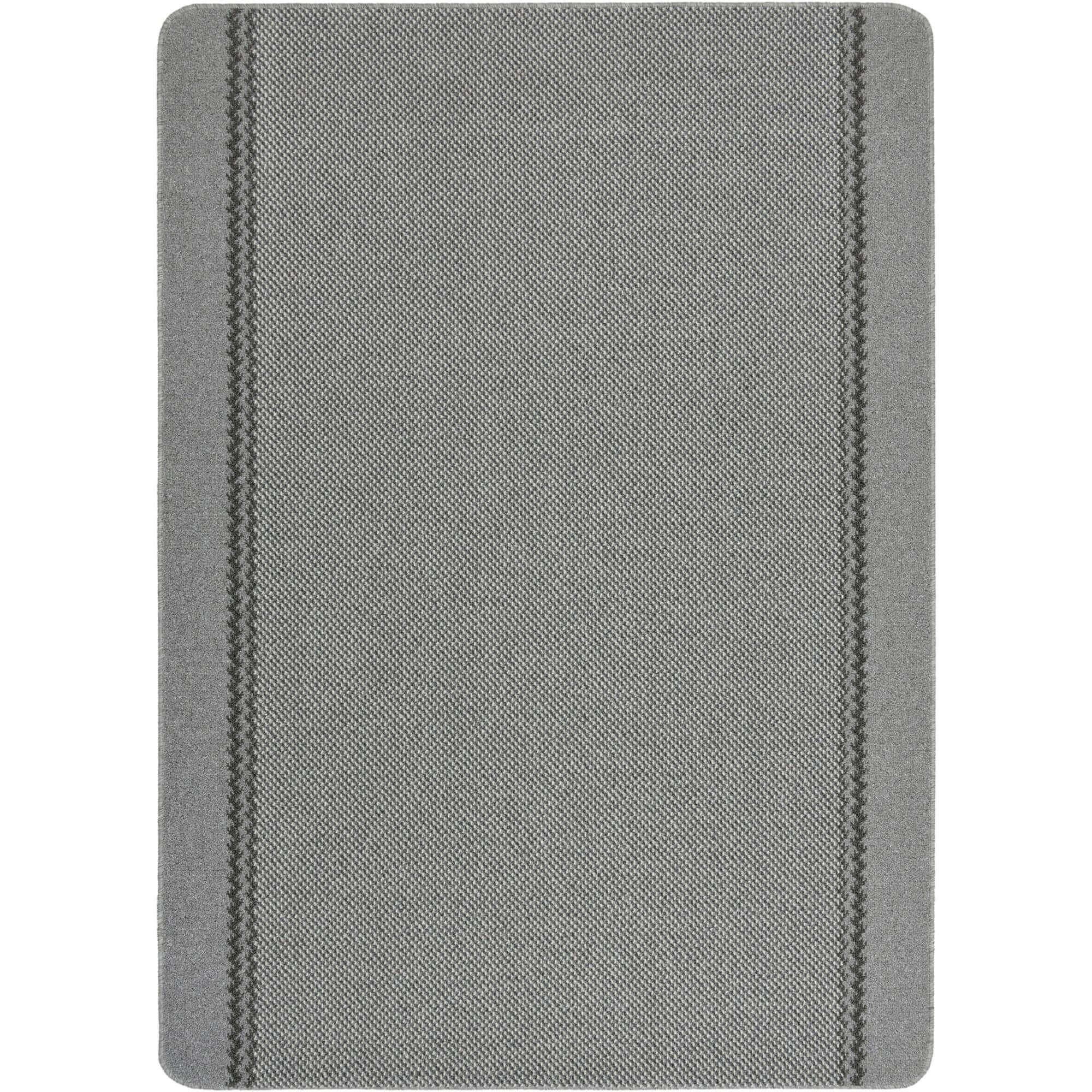 Washable Designer Bordered Grey Rug | 116G