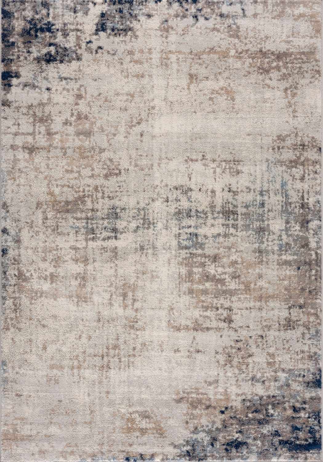 Montana brown and navy rug by The Rugs, featuring a modern geometric pattern in soft, durable fabric for living room decor.