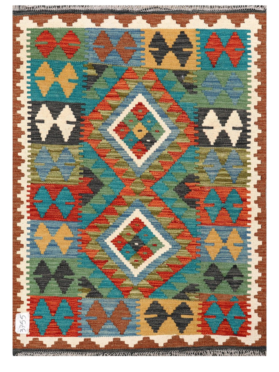 Maimana Afghanistan Kilim Rug - 116 x 84 cm