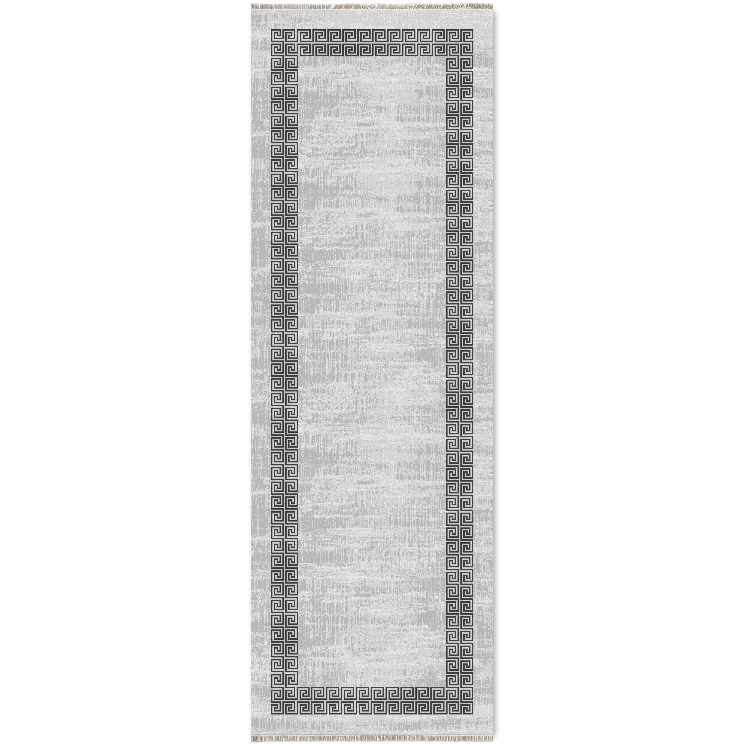 Netline Home Gray Silver Classic Modern Machine Washable Chenille Rug Design NH7052 - Gallery Image 6 - Netline Home