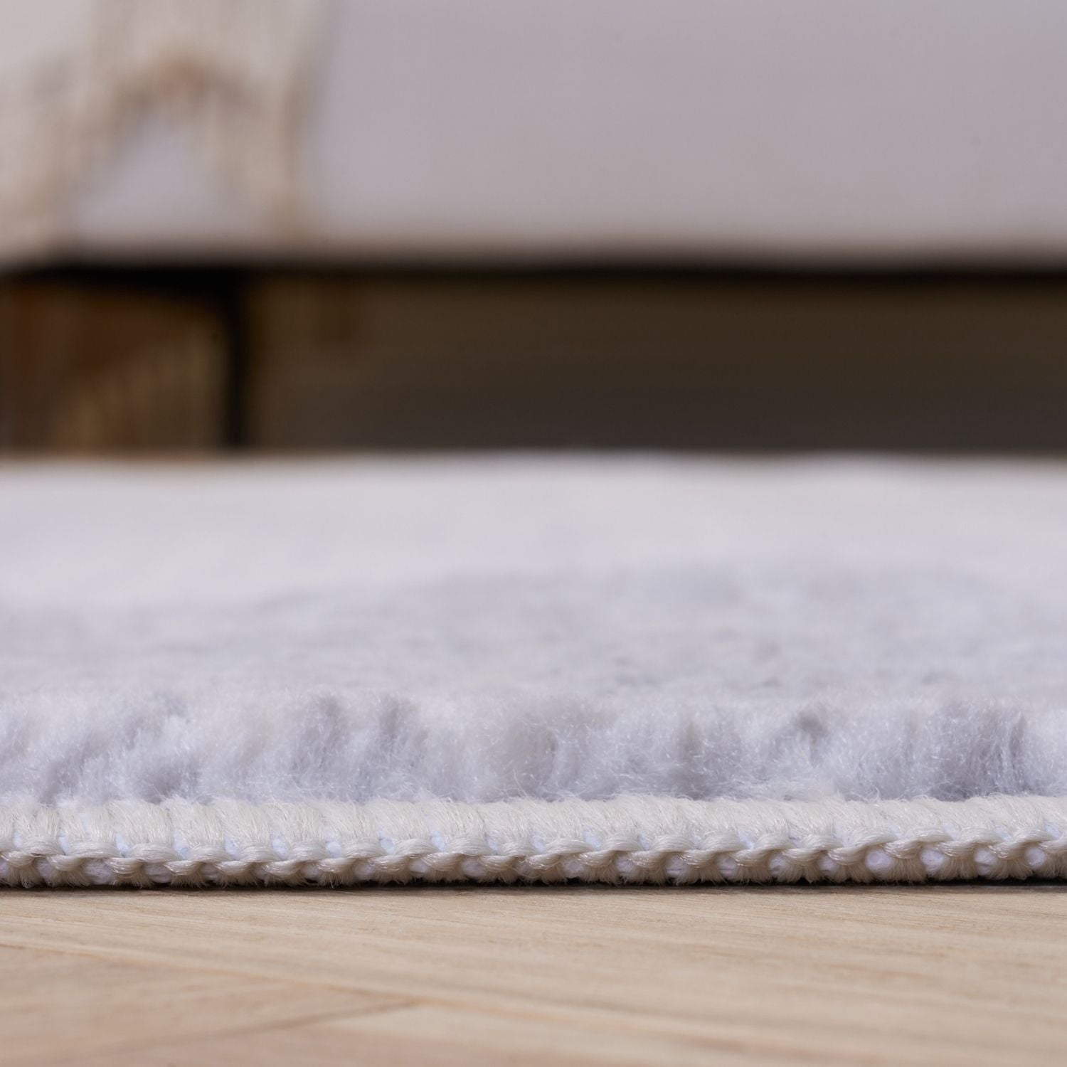 Cream and grey Montana rug by The Rugs with plush pile, showcasing soft, textured surface in a neutral color palette.